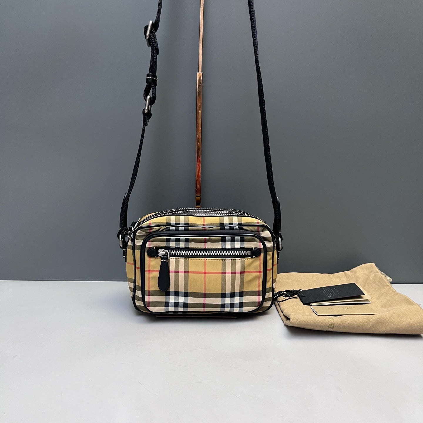 Burberry - Camera Bag - Canvas with leather trim - Beige - (small)