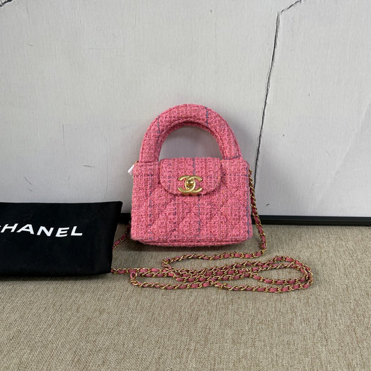 Chanel - Mini Kelly - Tweed - Pink - (mini)
