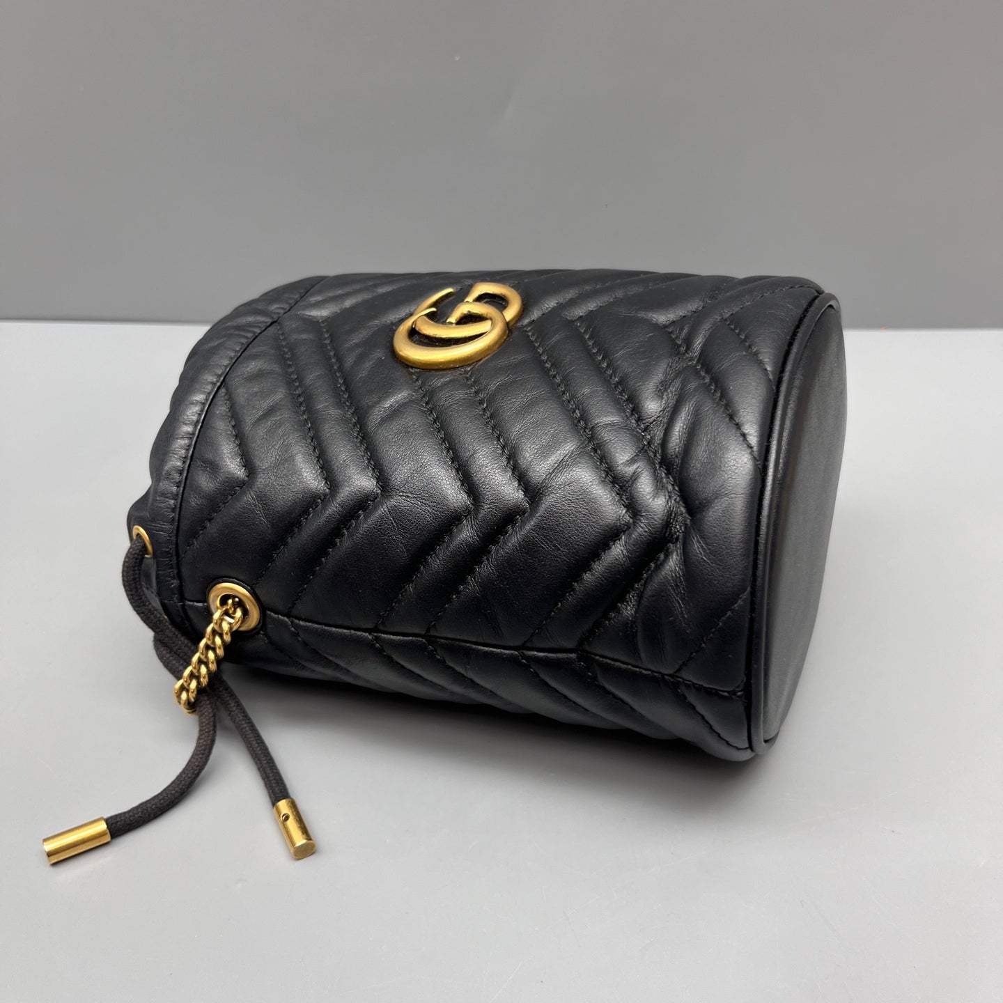 Gucci - Marmont Mini Bucket Bag - Leather - Black - (mini)