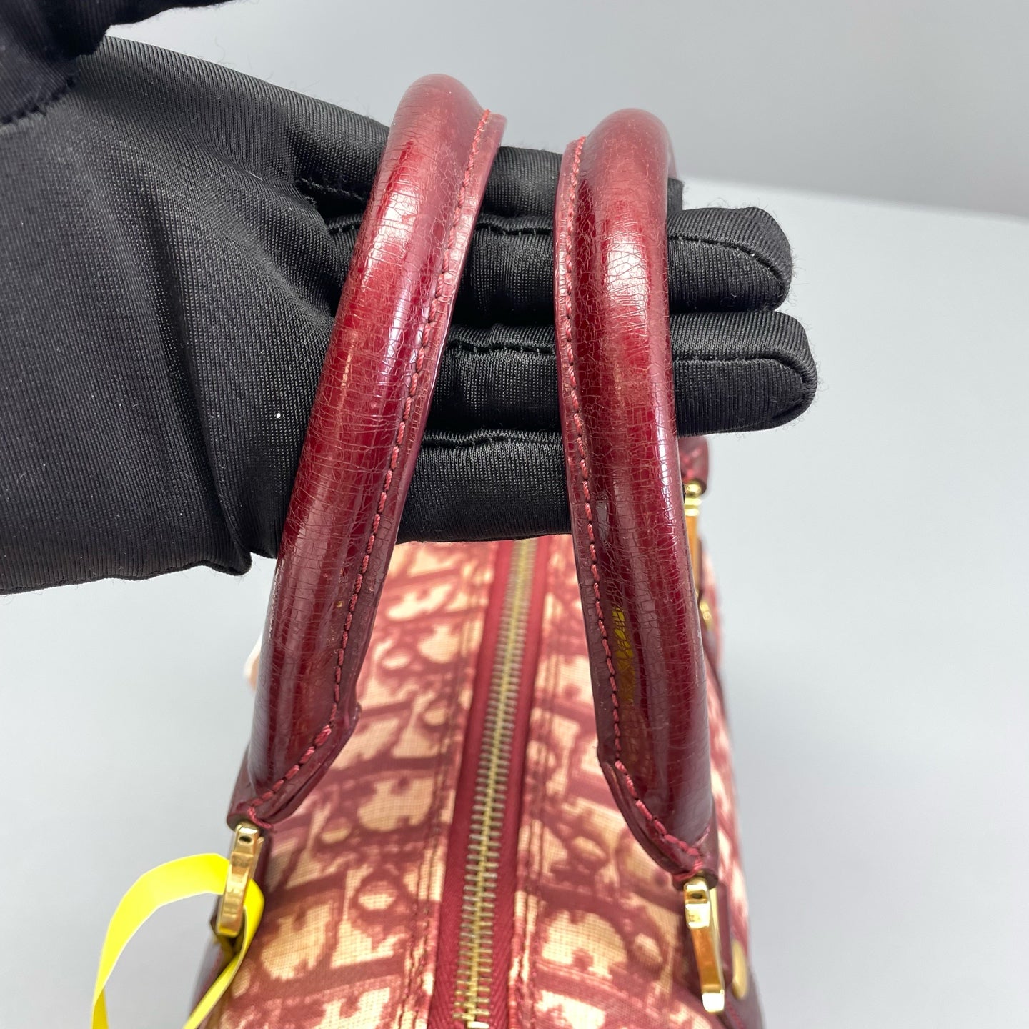 Dior - Boston Bag - Canvas and Patent leather - Red - (mini)