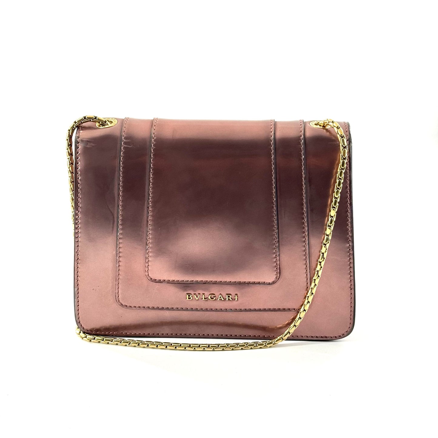 Bvlgari - Serpenti Forever Flap Bag - Patent leather - Pink - (mini)