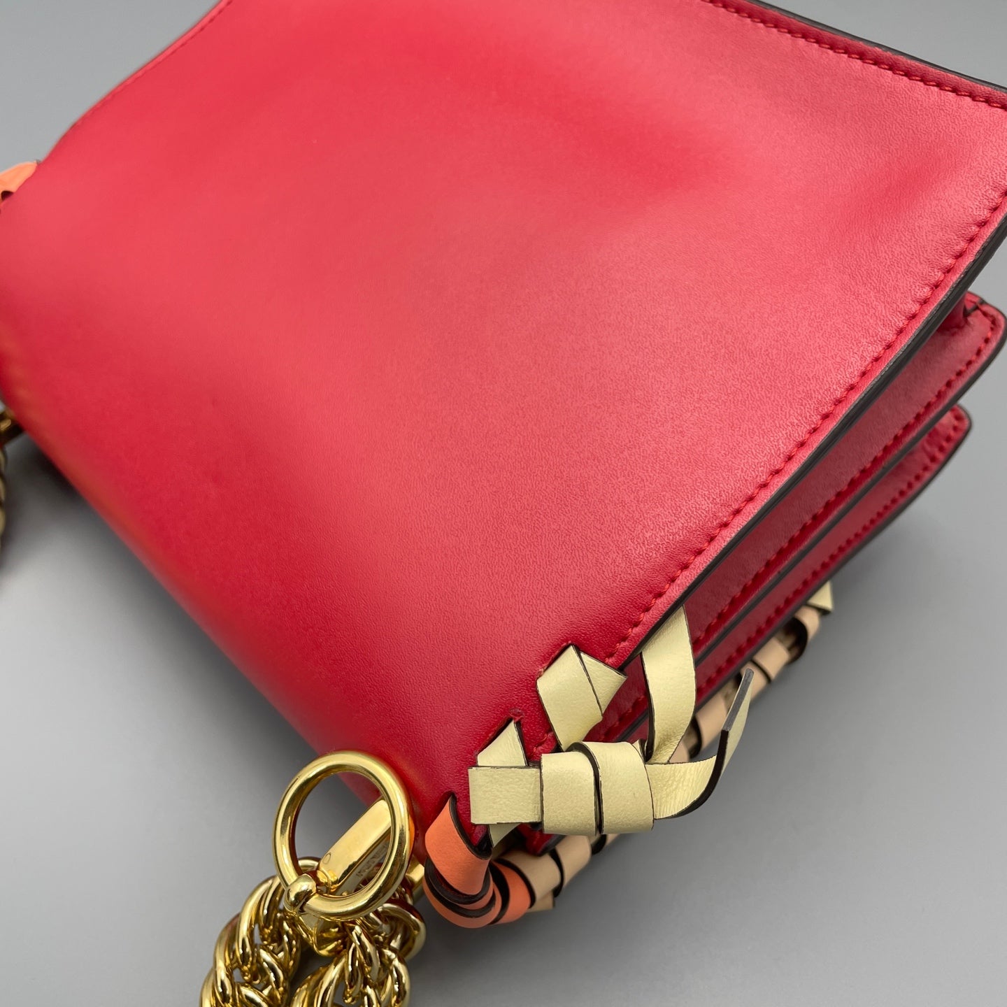 Fendi - Bow Chain Bag - Leather - Red - (small)