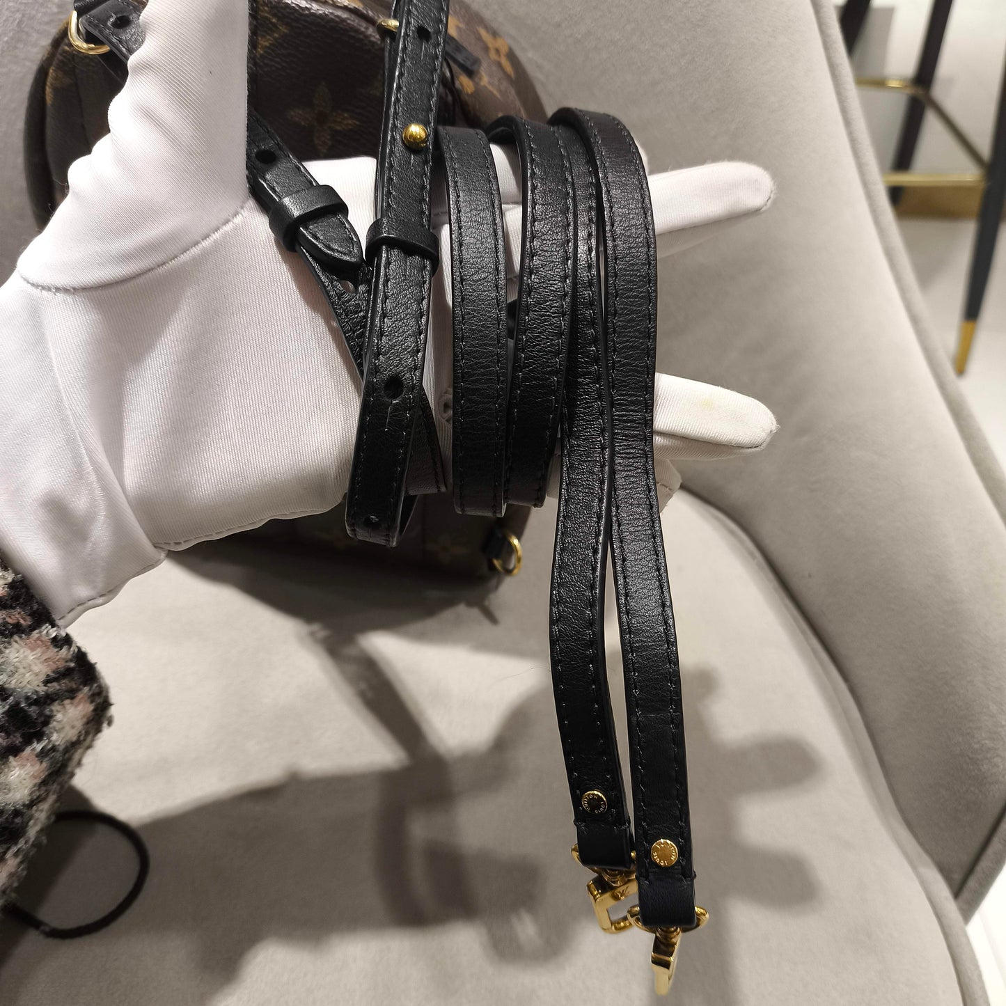 Louis Vuitton - Palm Springs Backpack Mini - Monogram coated canvas with leather trim - Brown, Black - (mini)