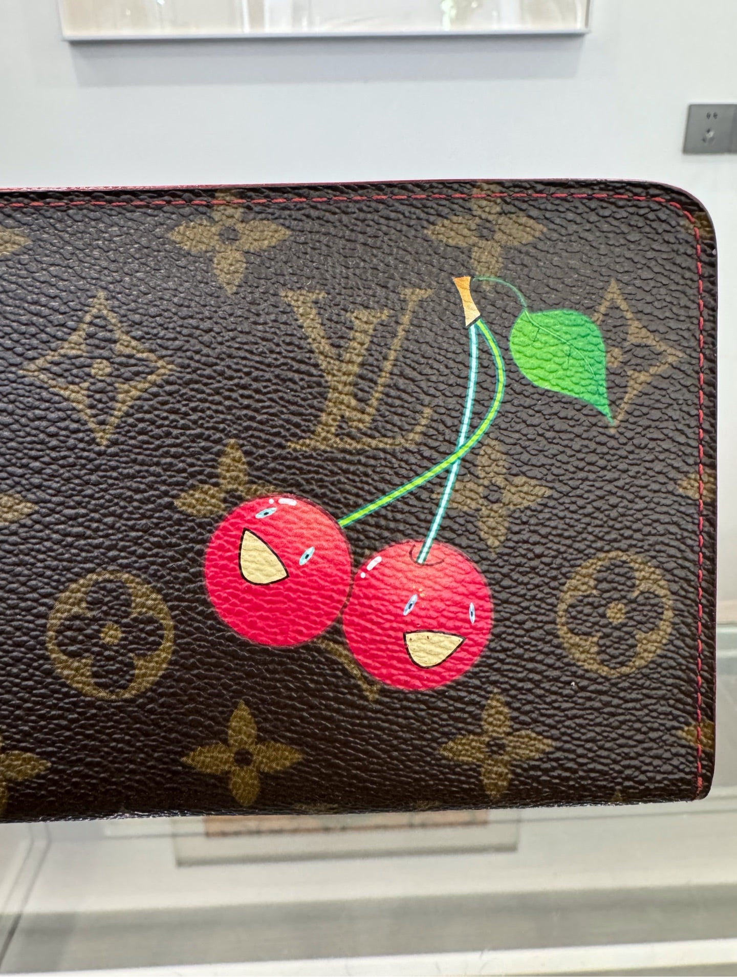 Louis Vuitton - Zippy Wallet Monogram Cerises - Monogram coated canvas with leather interior - Brown - (Small)