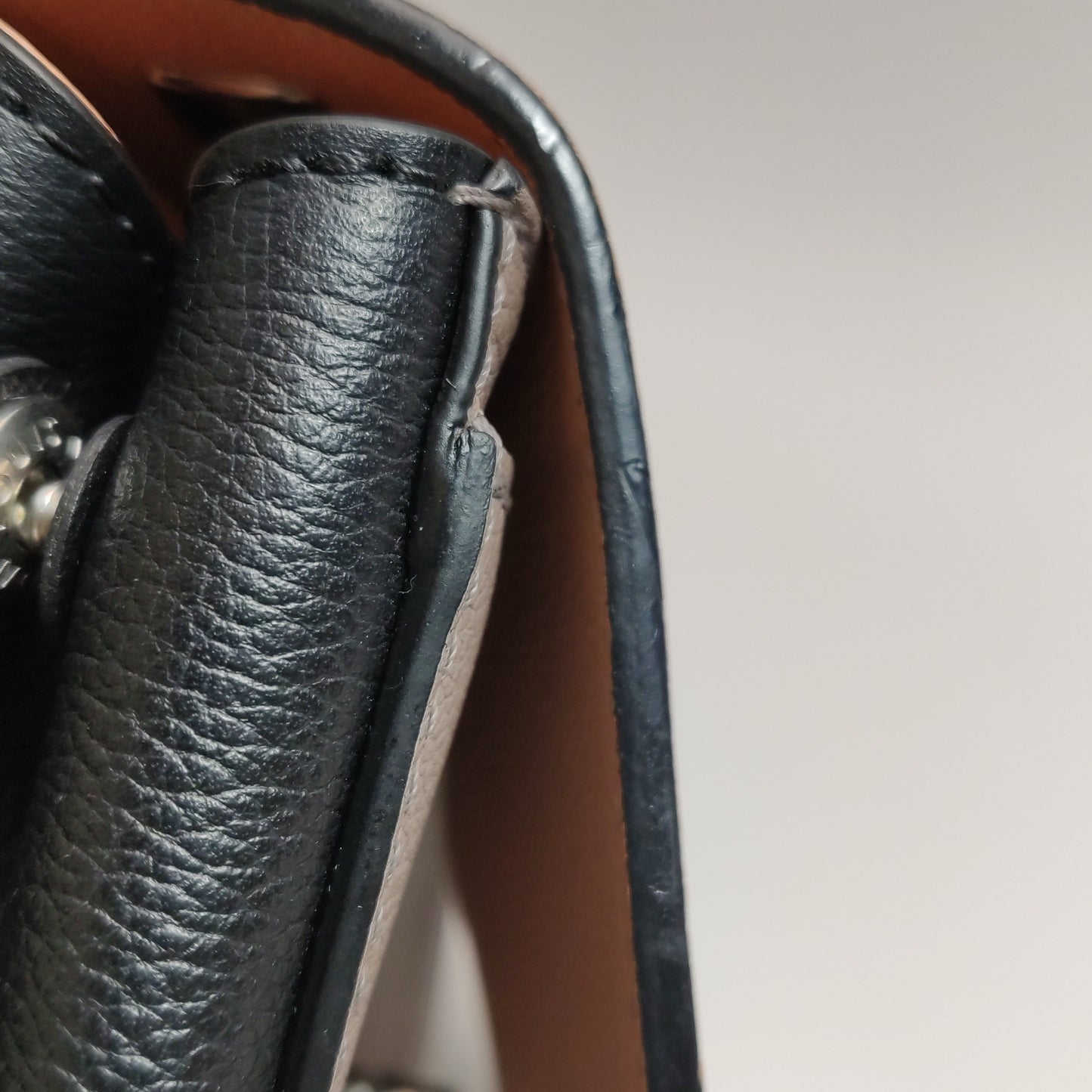 Louis Vuitton - Lockme - Grained calfskin leather - Pink, Grey, and Black color-block with Silver-Tone Hardware - (Small)