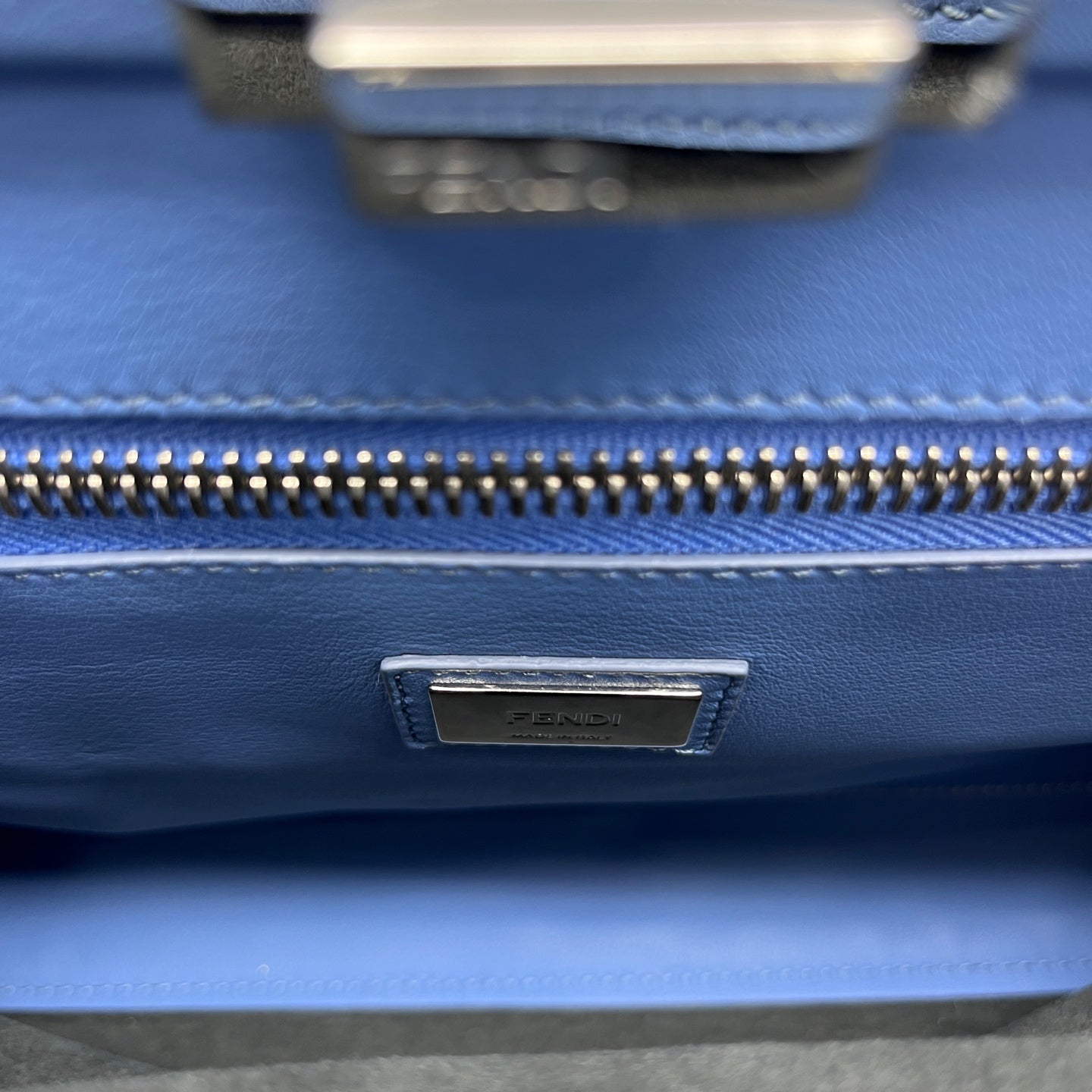 Fendi - Peekaboo - Calfskin leather - Blue - (Small)