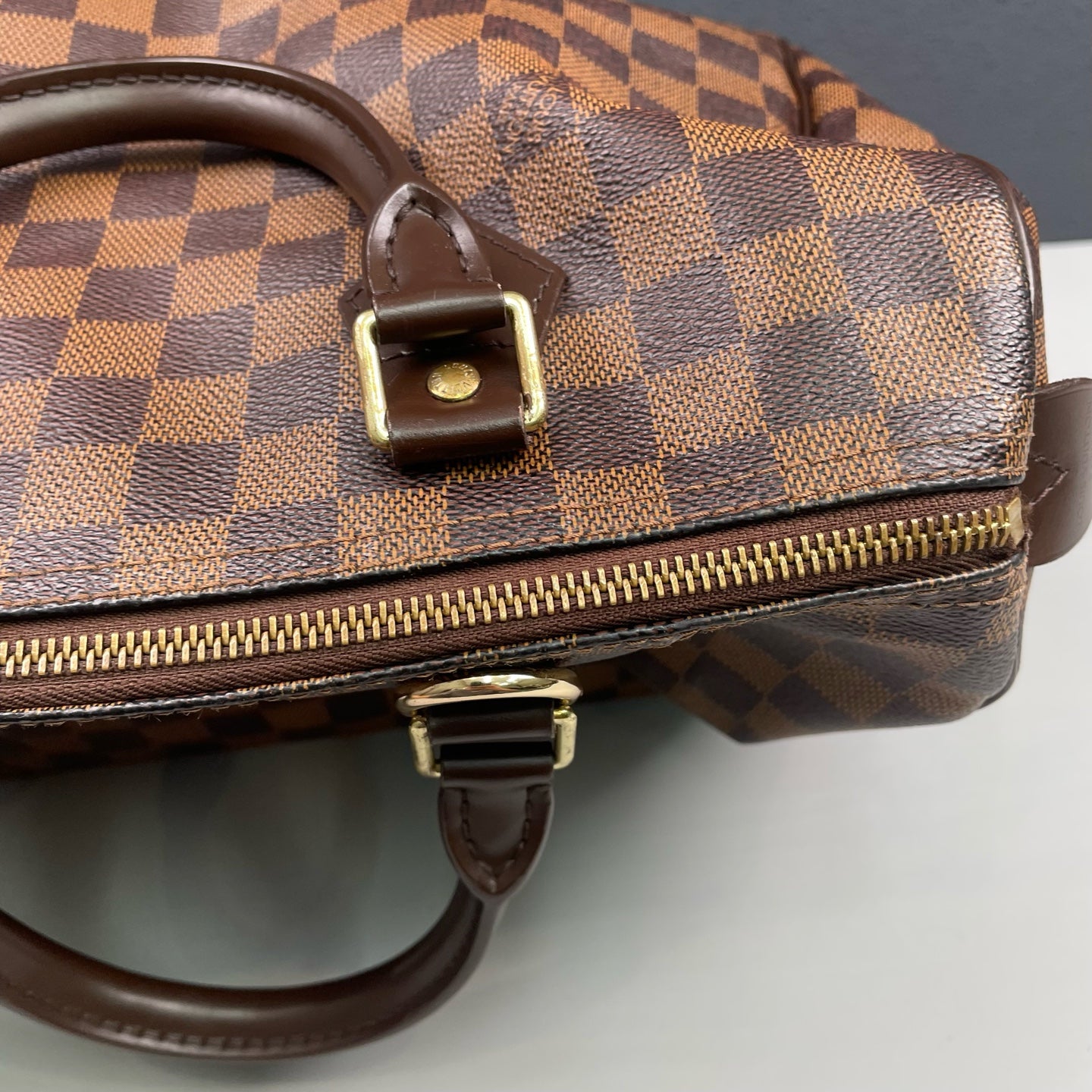 Louis Vuitton - Speedy 30 - Damier Ebene coated canvas with leather trim - Brown - (Medium)