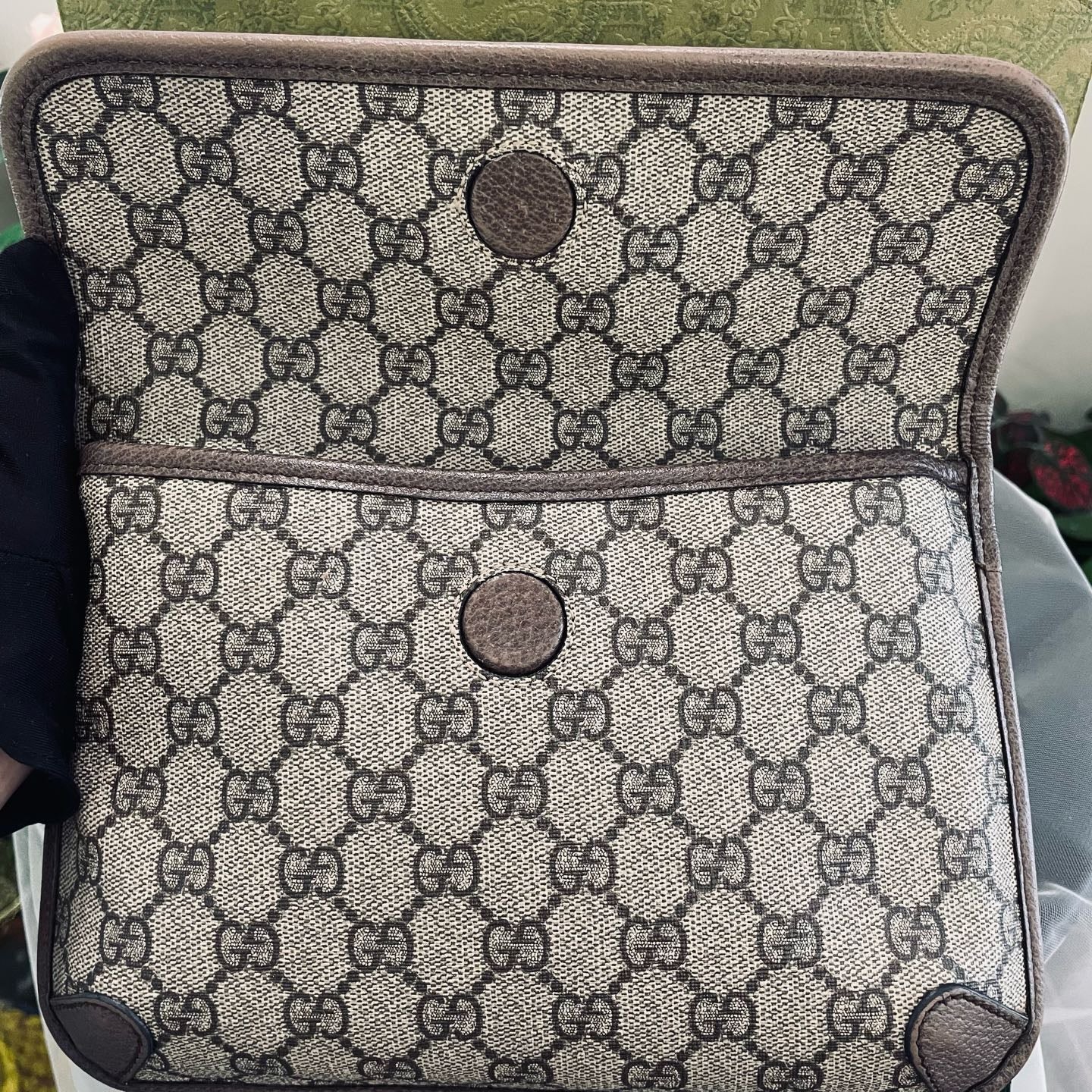 Gucci - Tiger Head Belt Bag - GG Supreme coated canvas with leather trim and Web canvas strap - Brown - (small)
