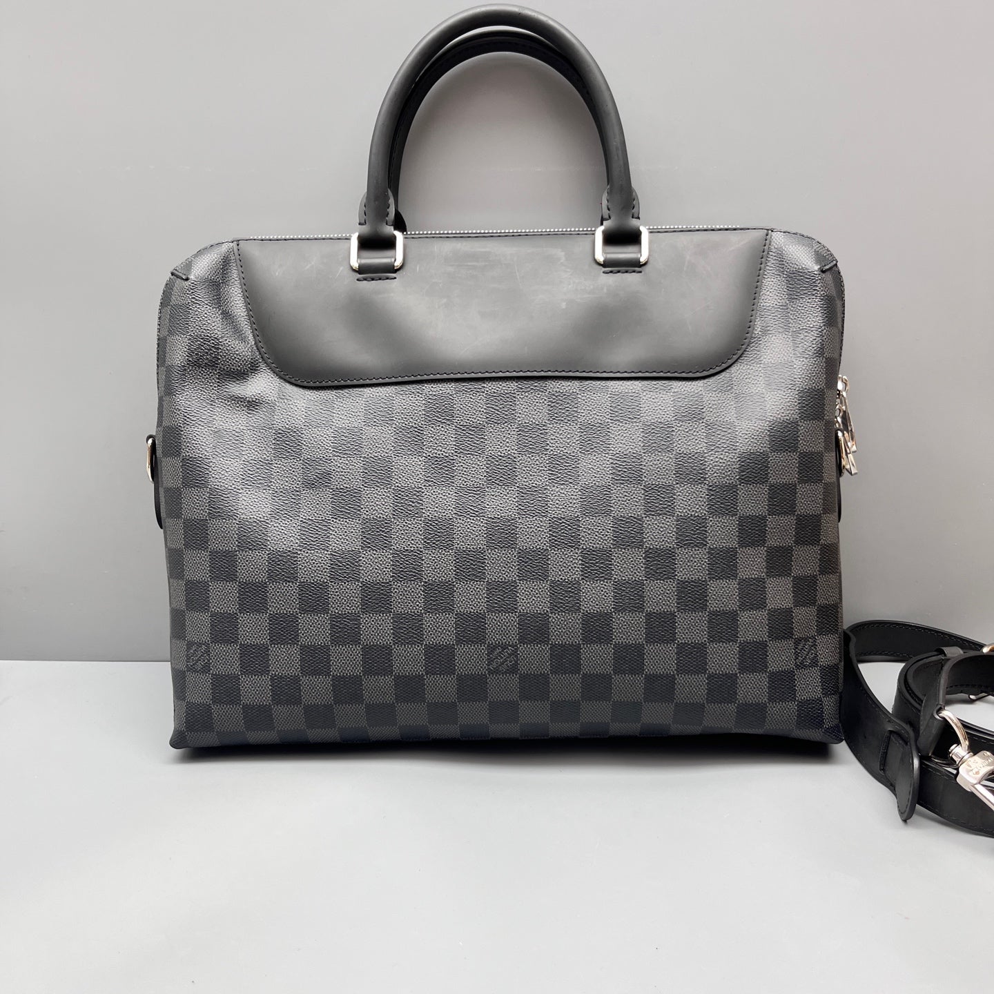 Louis Vuitton - Porte-Documents Voyage - Damier Graphite canvas with cowhide leather trim - Black - (Medium)