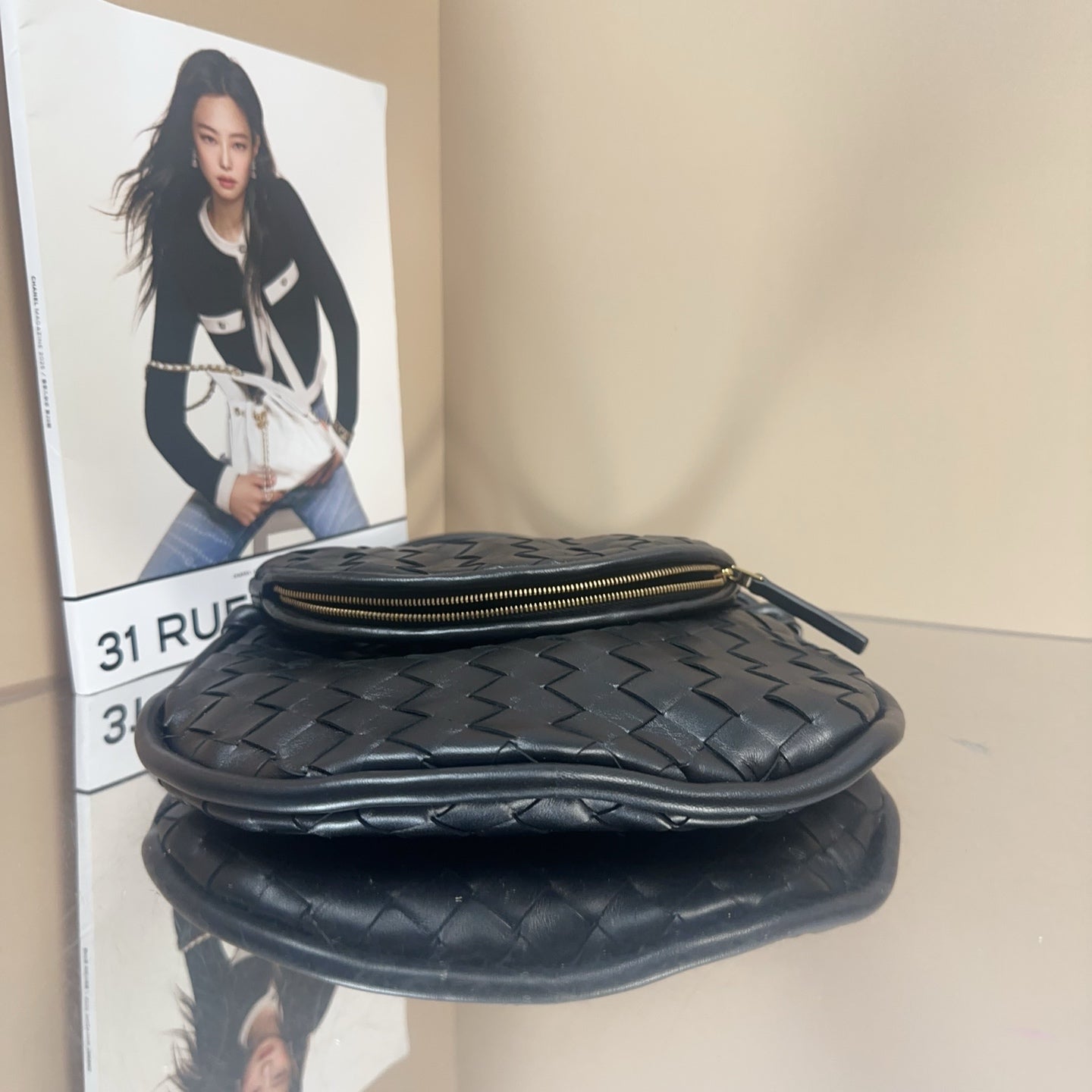 Bottega Veneta - Gemelli - Leather - Black - (Medium)