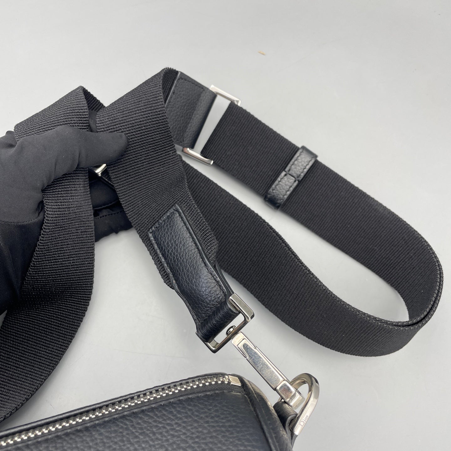 Dior - Roller Messenger Bag - Grained leather - Black - (small)