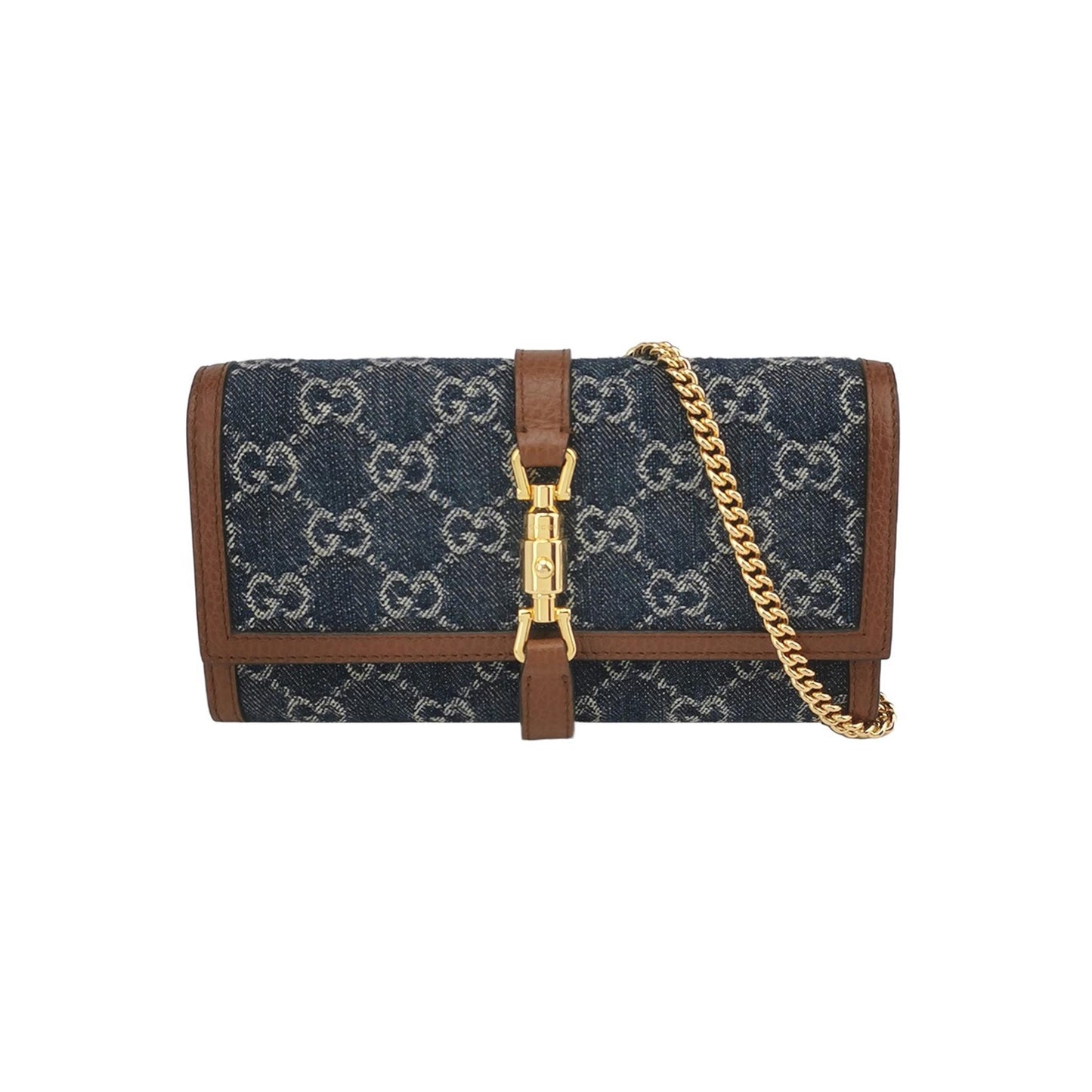 Gucci - Jackie 1961 WOC - Denim with leather trim - Blue - (mini)