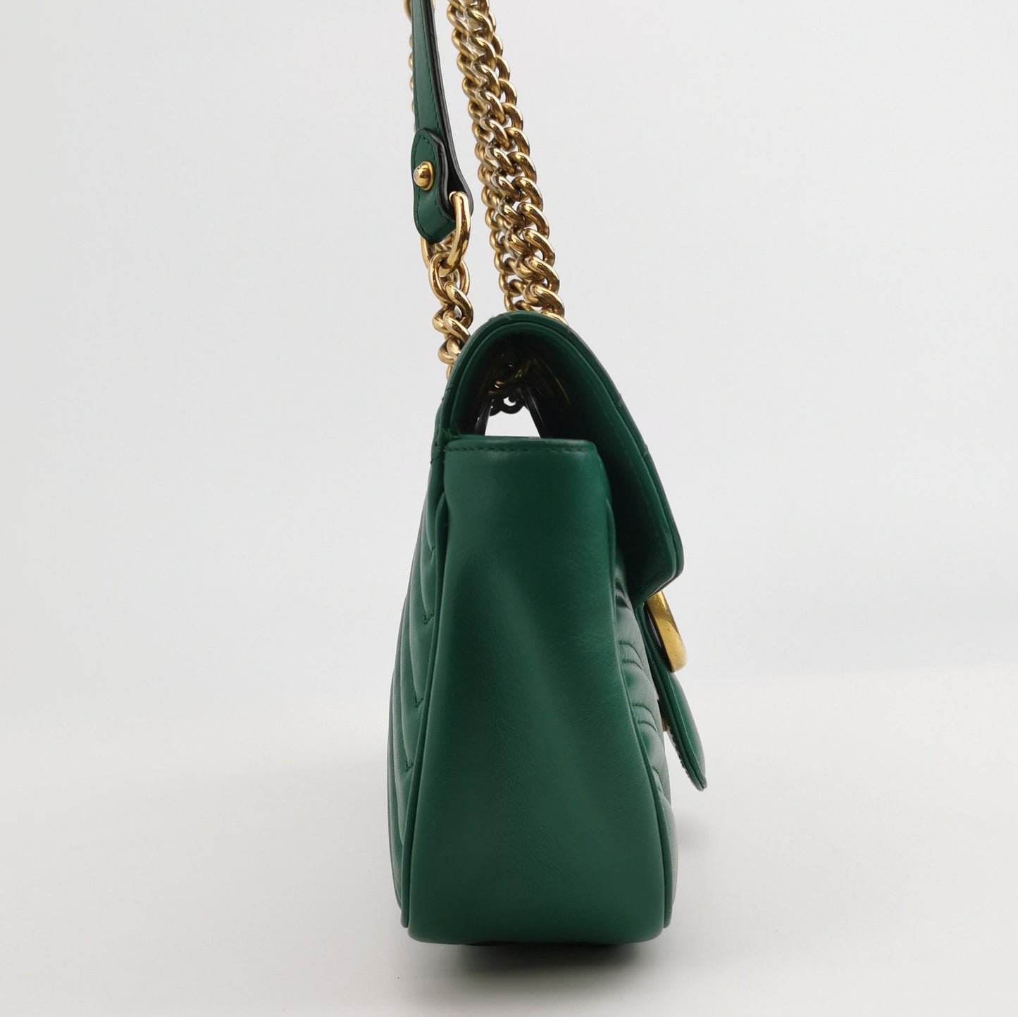 Gucci - GG Marmont Matelassé Small Shoulder Bag - Leather - Green - (small)