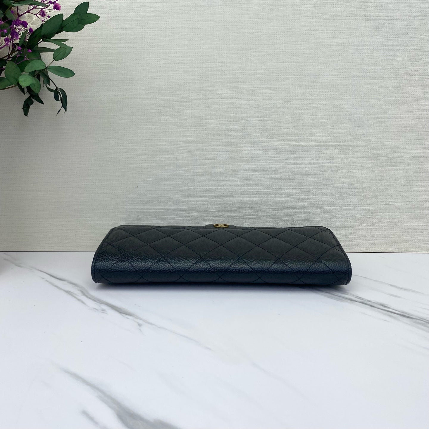 Chanel - Classic Flap Three-in-One Clutch Wallet - Caviar leather - Black with Gold-Tone Hardware - (small)