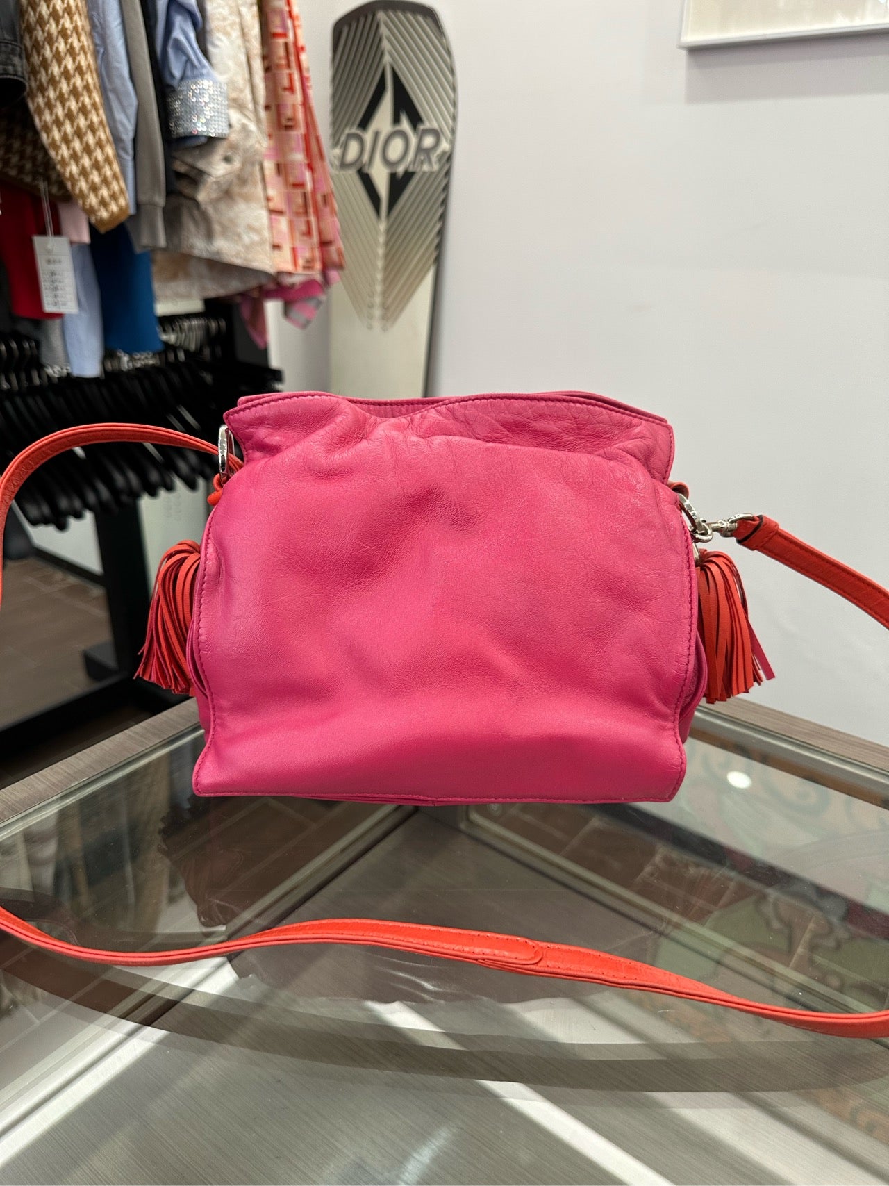 Loewe - Drawstring Tassel Bag - Nappa leather - Pink - (small)
