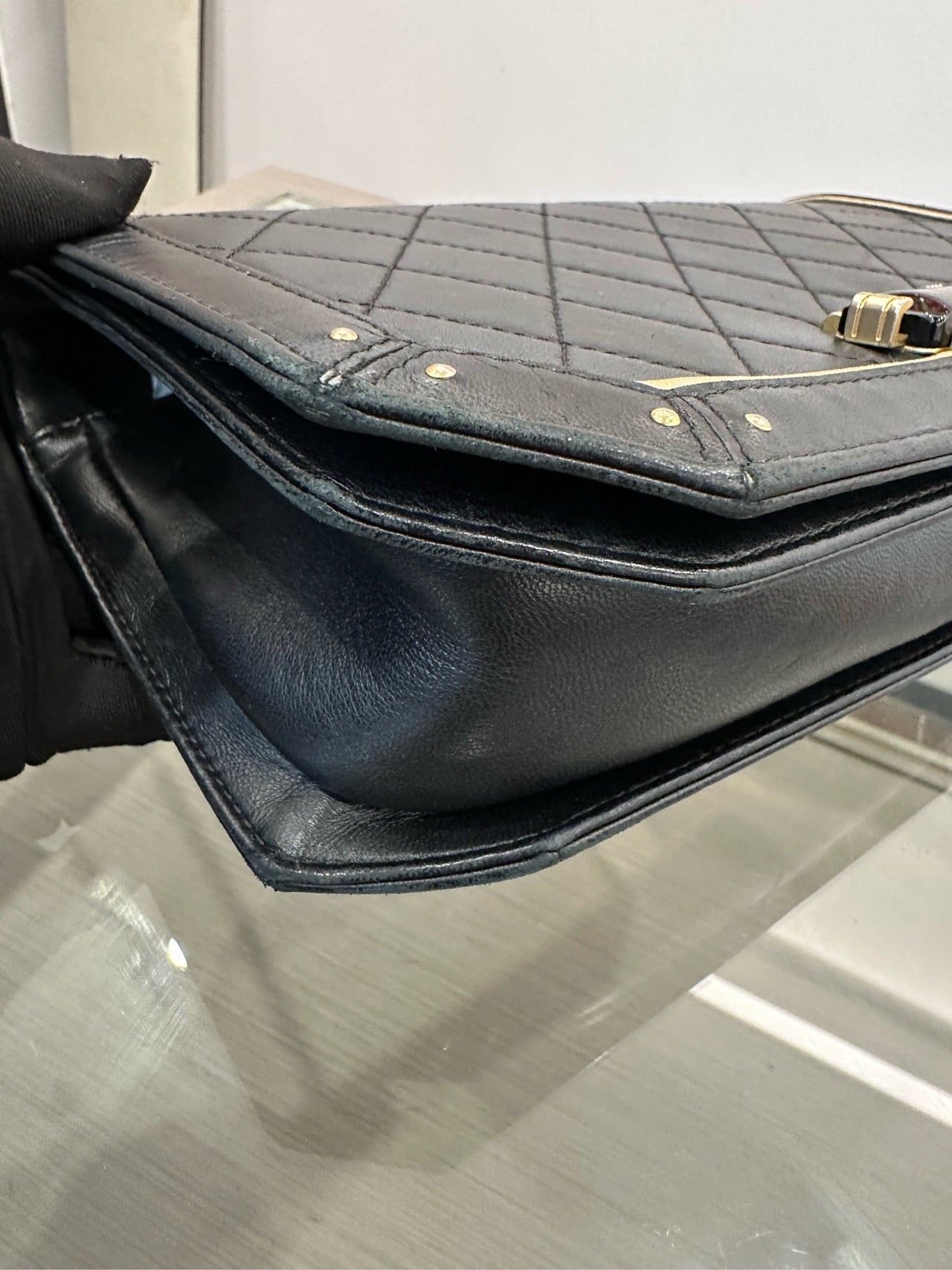 Chanel - Palace Enamel Clasp Flap Bag - Leather - Black - (mini)
