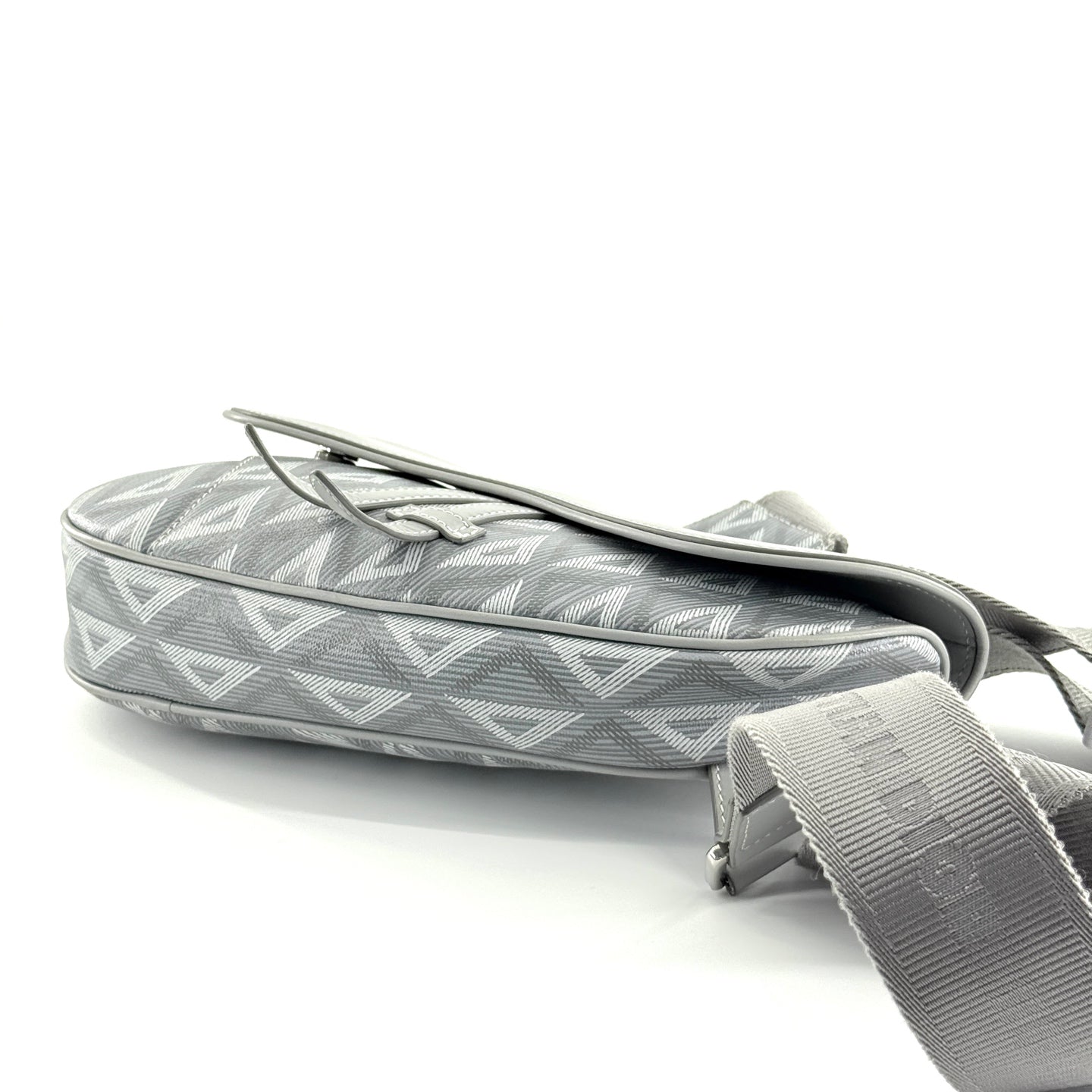 Dior - Saddle Bag - Dior Gravity technical fabric and smooth calfskin leather - Grey - (medium)