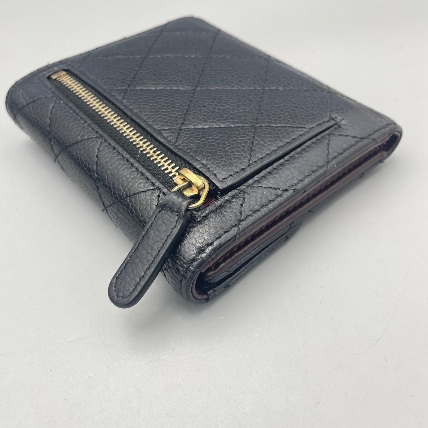 Chanel - Classic Flap Trifold Wallet A6988 - Caviar leather - Black - (Small)