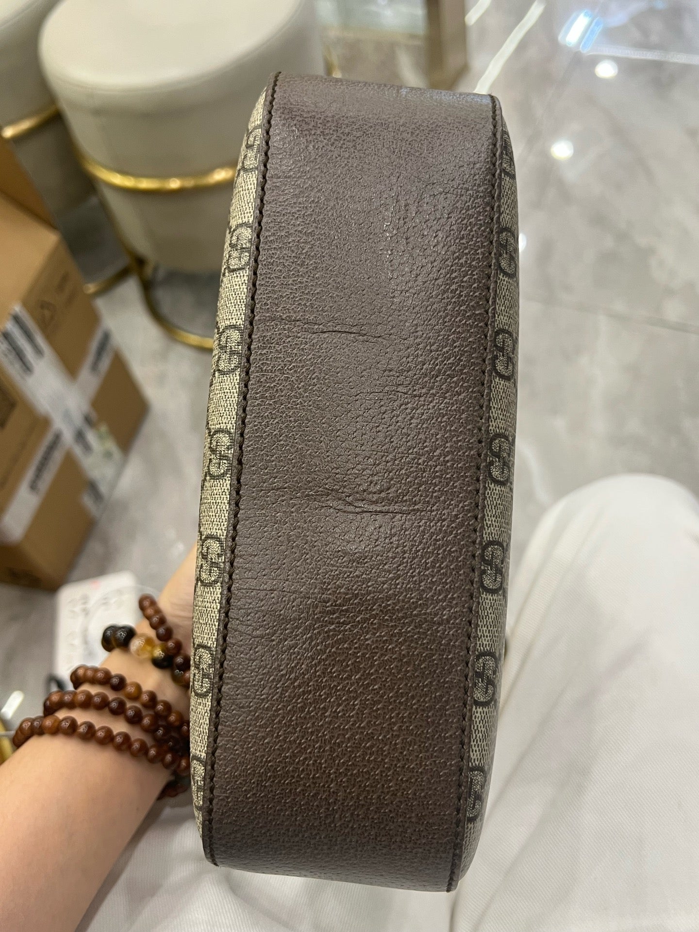 Gucci - Ophidia GG Supreme Camera Bag with Tiger Head - GG Supreme canvas with leather trim - Brown - (medium)