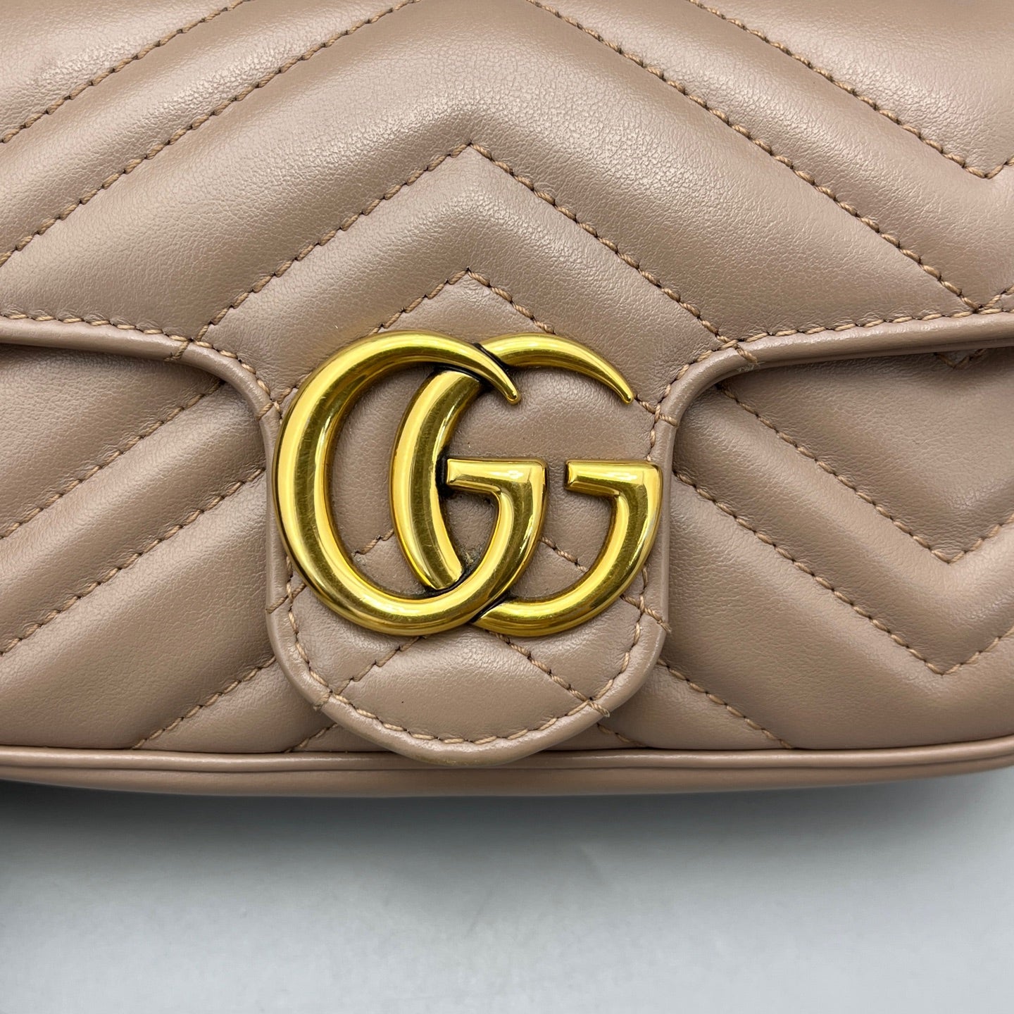 Gucci - Marmont Super Mini - Leather - Beige - (mini)