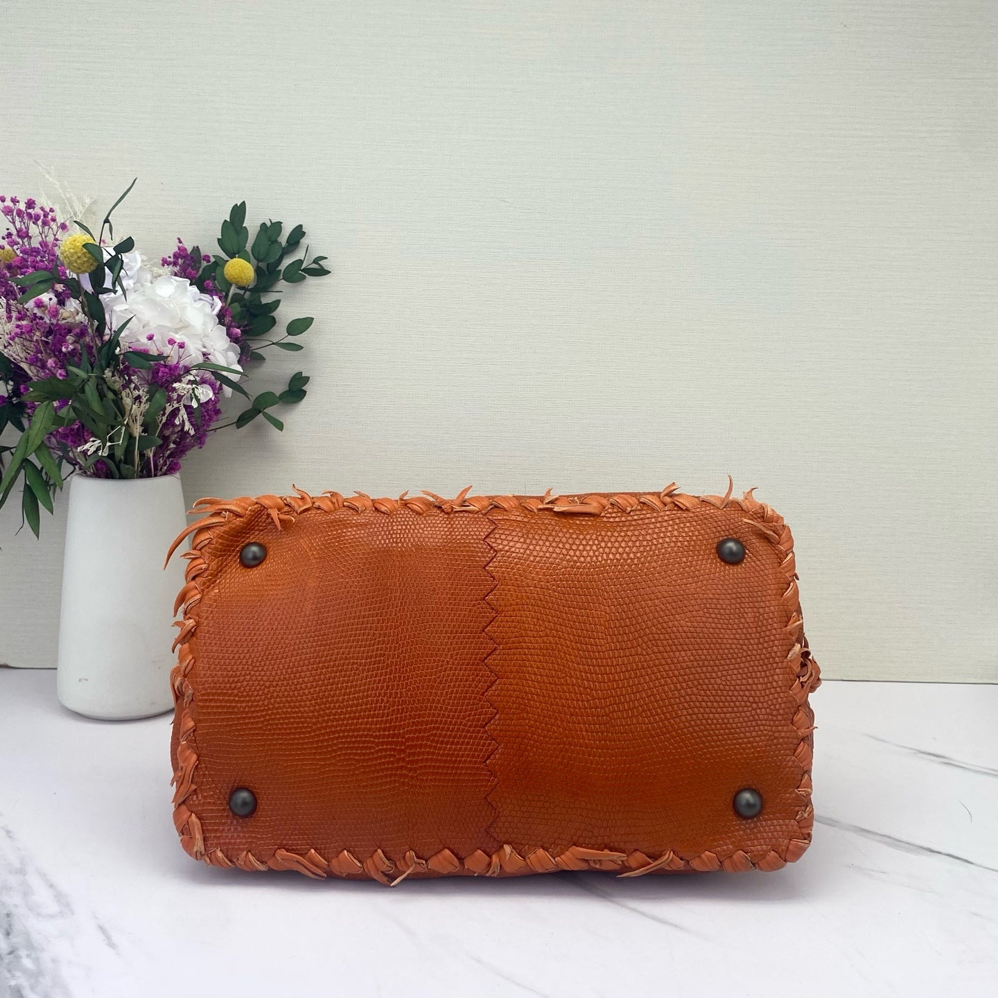Bottega Veneta - Tina - Lizard skin - Orange - (Medium)