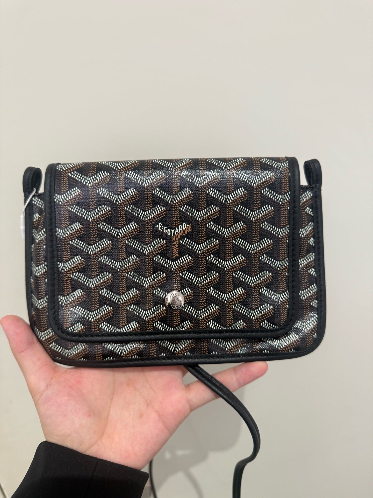 Goyard - Plumet - Goyardine canvas with leather trim - Black - (small)