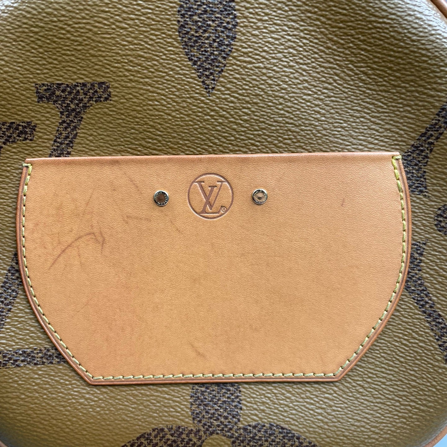 Louis Vuitton - Boîte Chapeau Souple - Monogram Giant Reverse coated canvas and Vachetta leather - Brown - (Small)