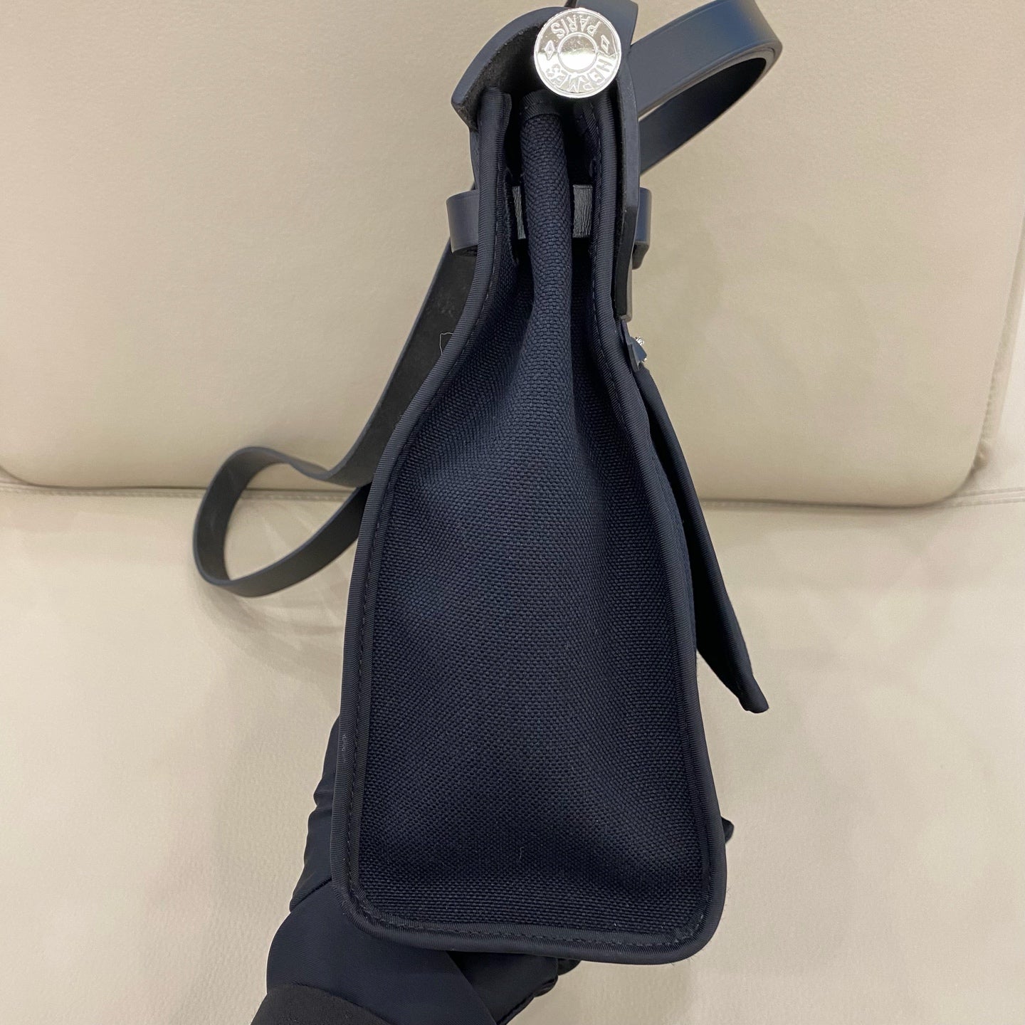 Hermès - Herbag 31 - Canvas with Vache Hunter leather trim - Black - (Medium)