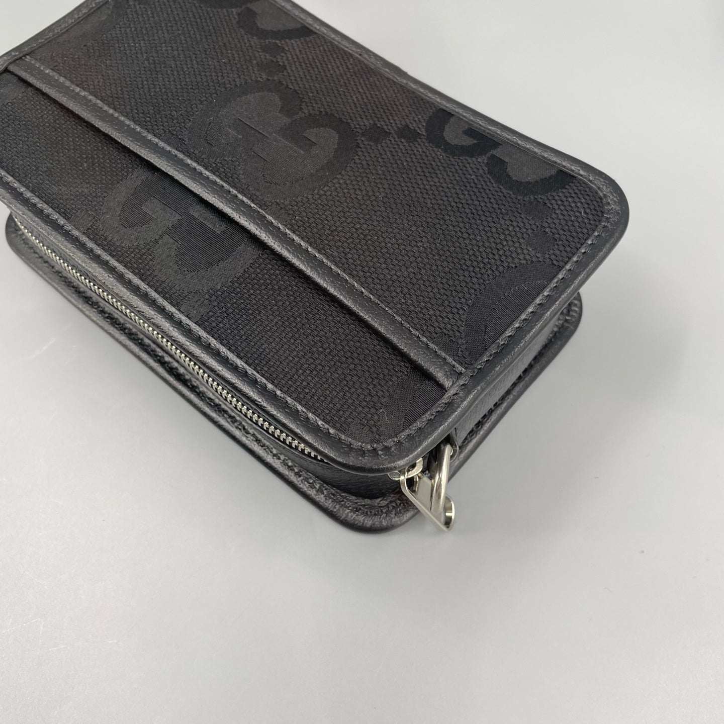 Gucci - Jumbo GG Mini Bag - Coated canvas with leather trim - Black - (mini)