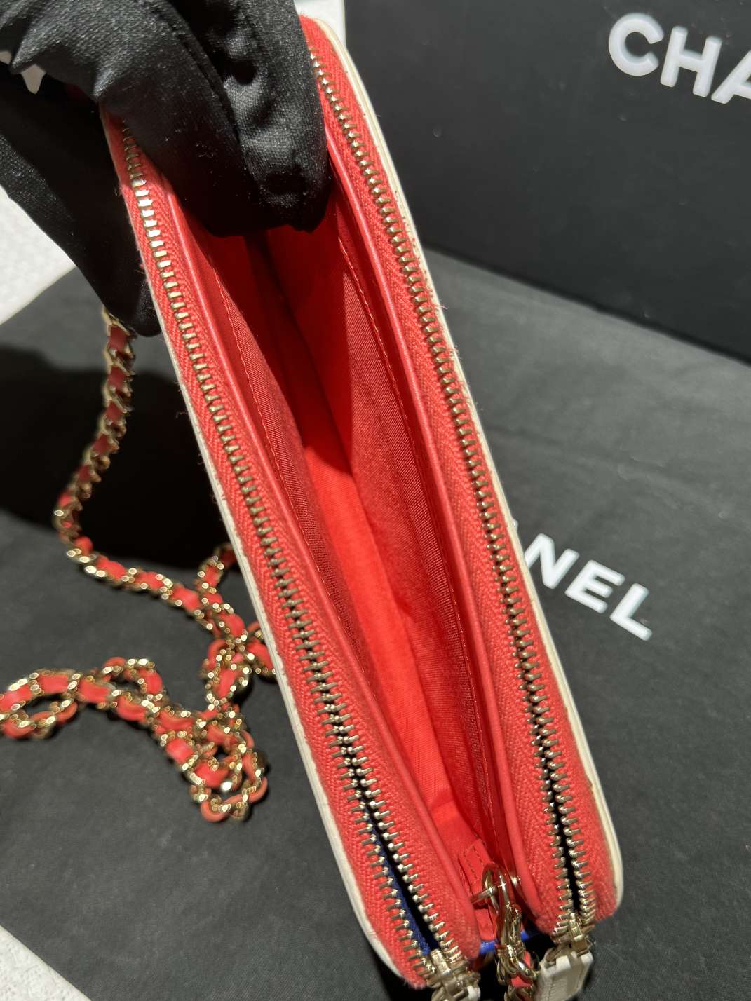 Chanel - Nautical Color-Block Camera Bag - Tweed and Grained Leather - Multicolour (Blue, White, Red) - (mini)