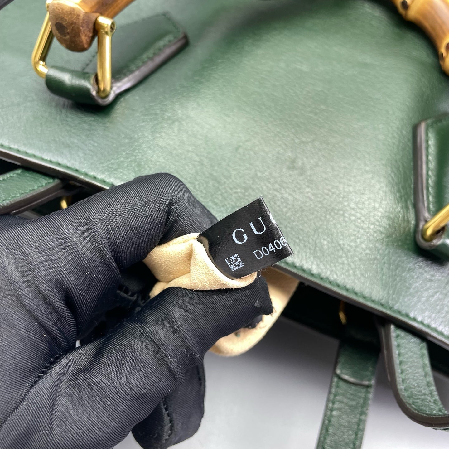Gucci - Bamboo Top Handle Tote - Grained leather - Green - (Medium)