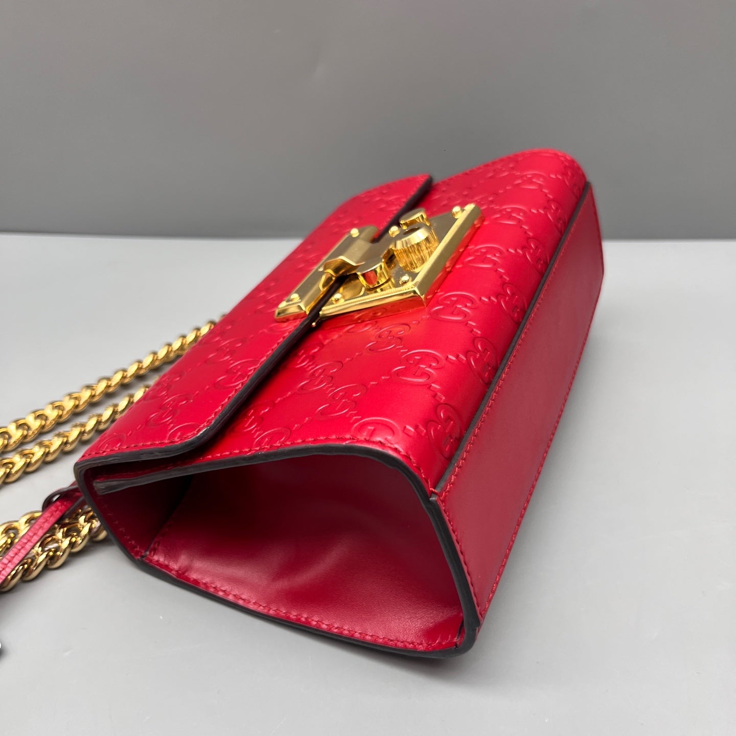 Gucci - Padlock Chain Bag - Leather - Red - (mini)