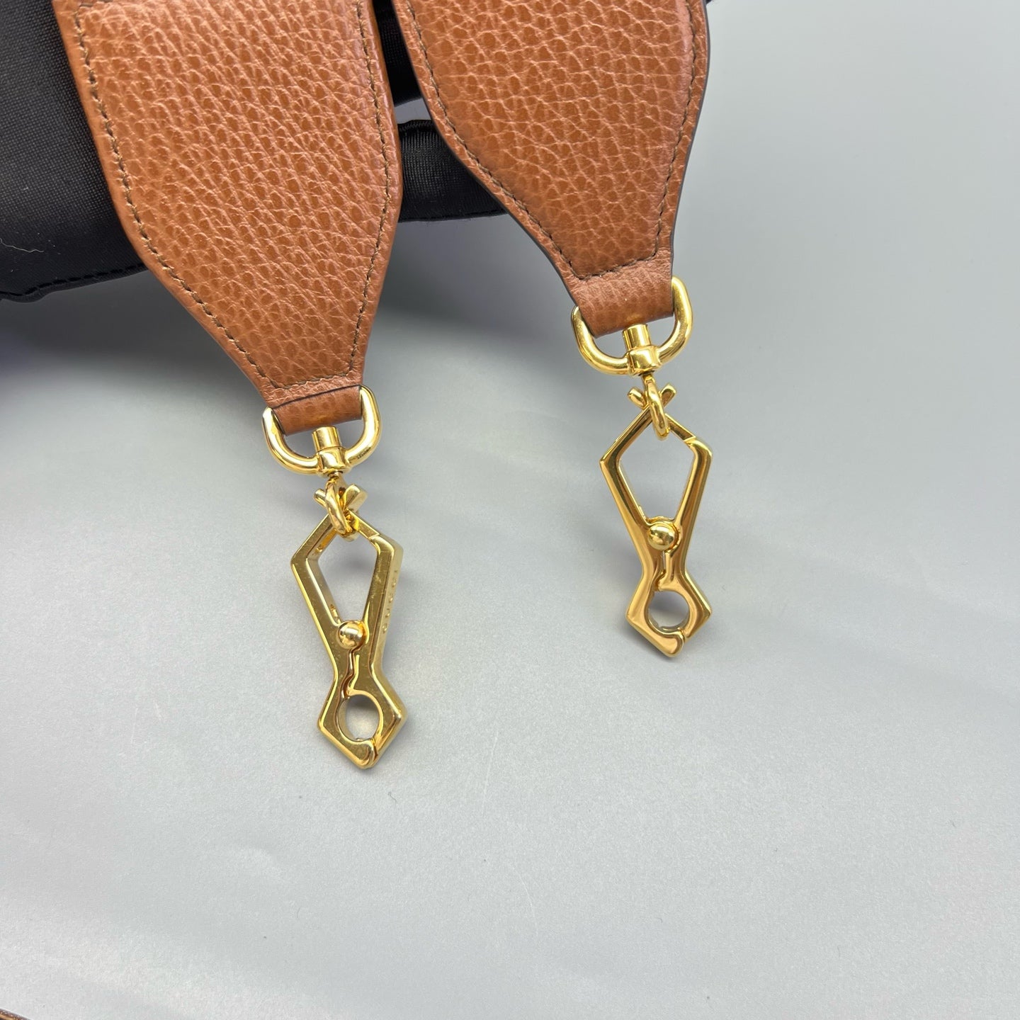 Gucci - Horsebit 1955 Mini - Denim and pebbled leather - Blue with brown trim - (mini)