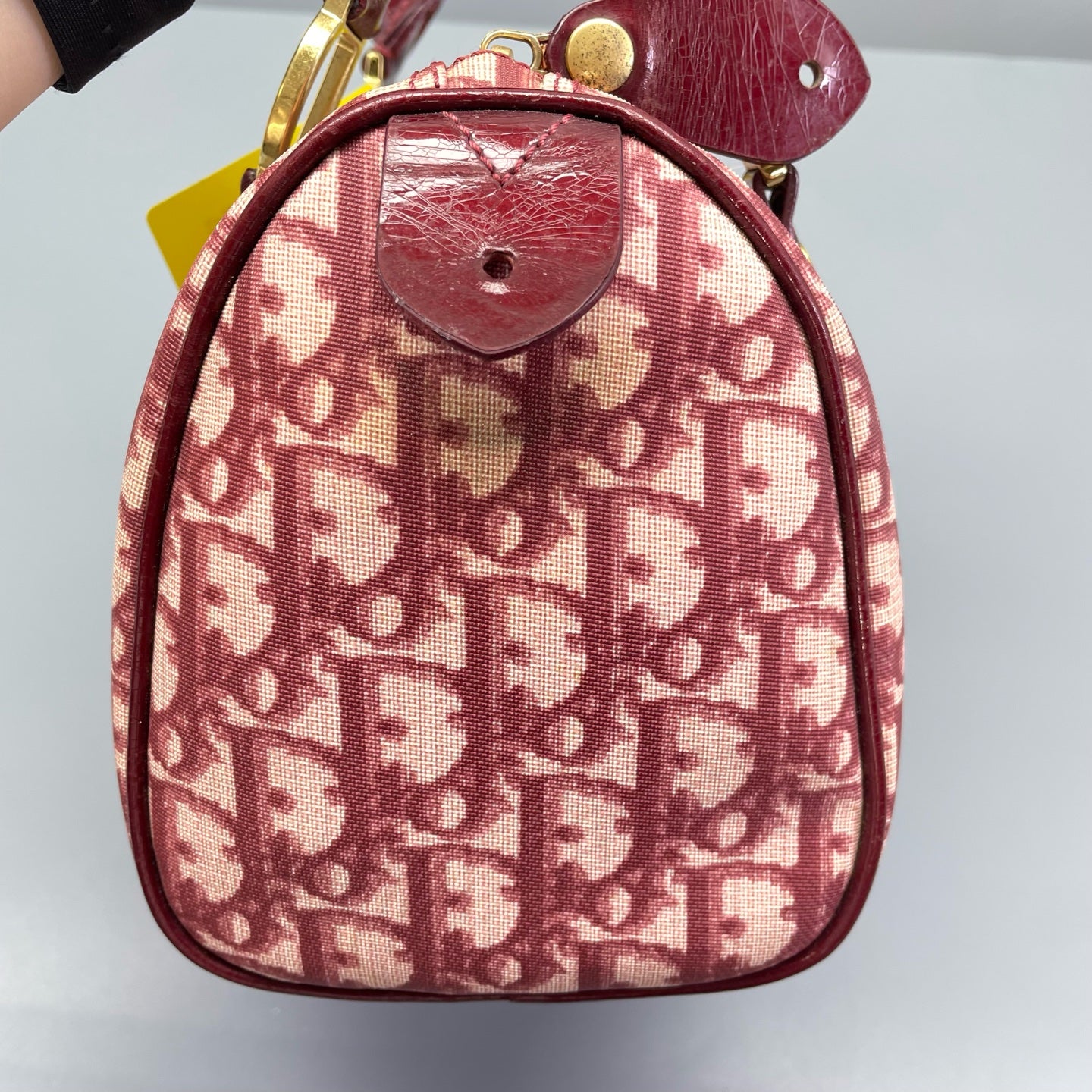 Dior - Boston Bag - Canvas and Patent leather - Red - (mini)