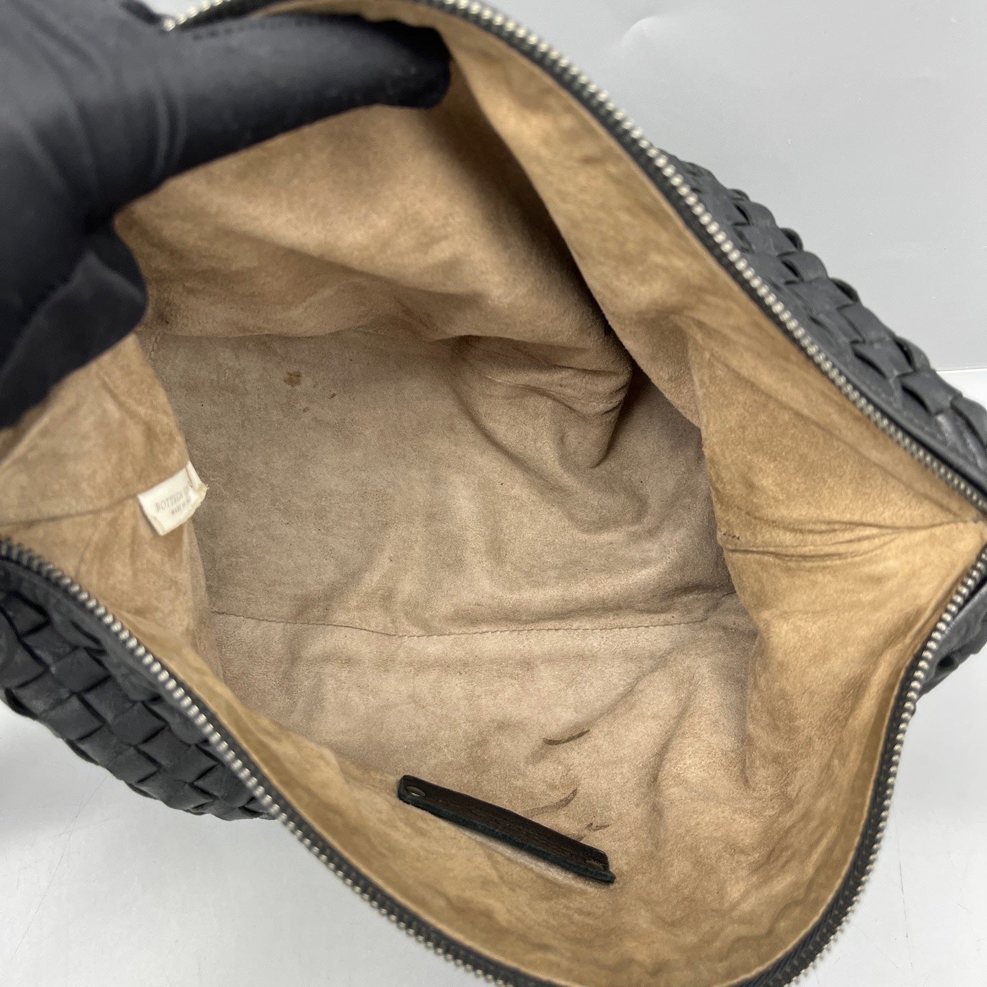 Bottega Veneta - Intrecciato Small Shoulder Bag - Lambskin leather - Black - (mini)