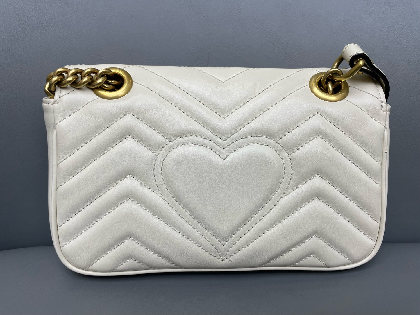 Gucci - GG Marmont Mini Matelassé Shoulder Bag - Leather - White - (small)