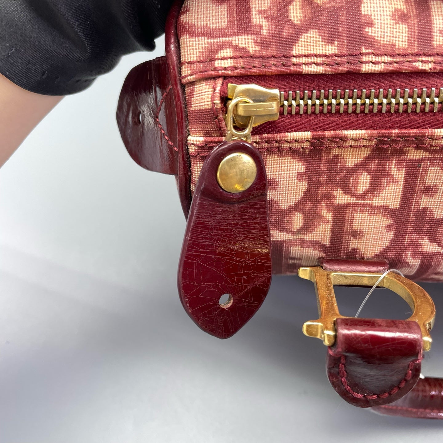 Dior - Boston Bag - Canvas and Patent leather - Red - (mini)