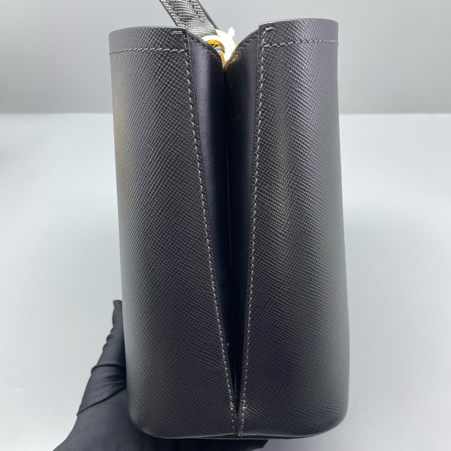 Prada - Panier Bucket Bag - Saffiano leather - Black - (medium)