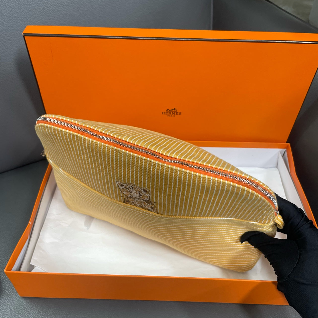 Hermès - Passe - Cotton and Canvas - Yellow - (medium)