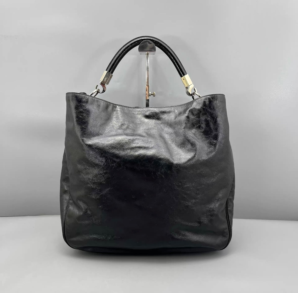 Saint Laurent - Patent Leather Shopper Bag - Patent leather - Black - (large)