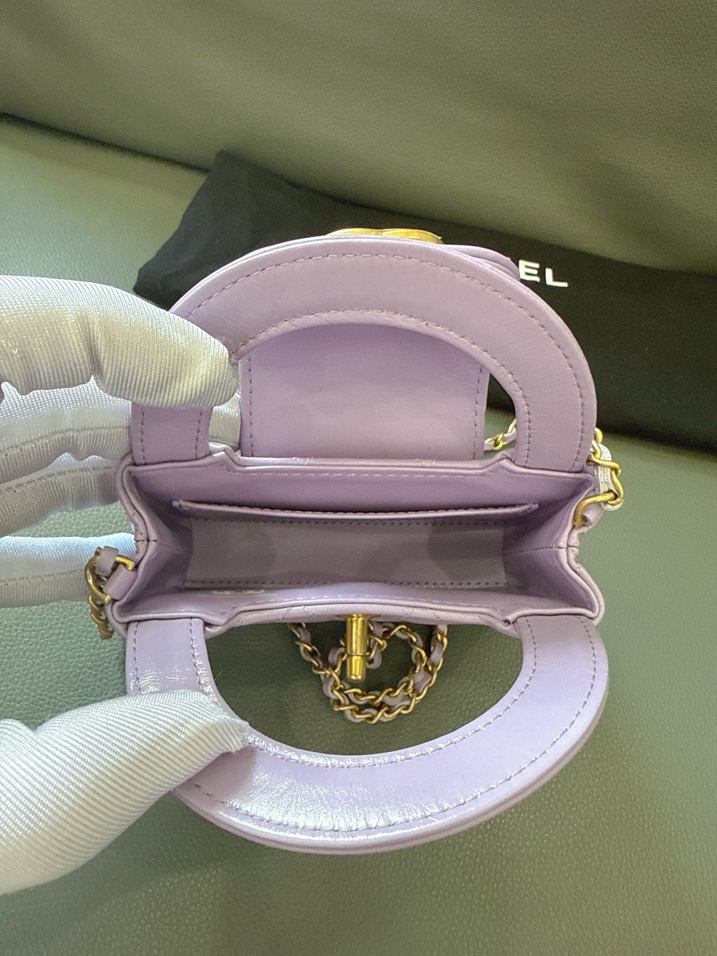 Chanel - 24P Kelly Nano Mini Flap Bag - Lambskin leather - Lavender Purple - (mini)