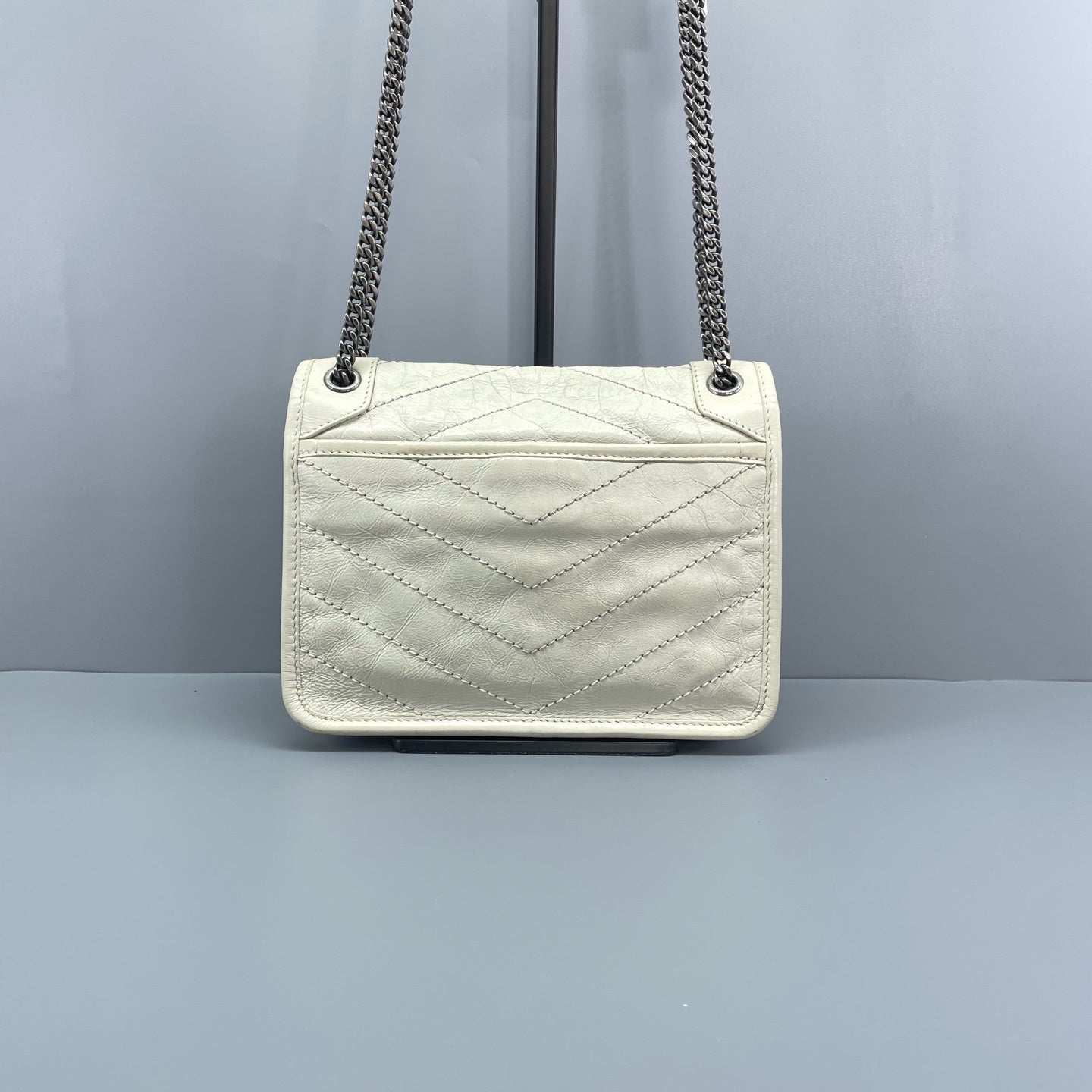 Saint Laurent - Niki Baby Chain Bag - Leather - White - (Small)