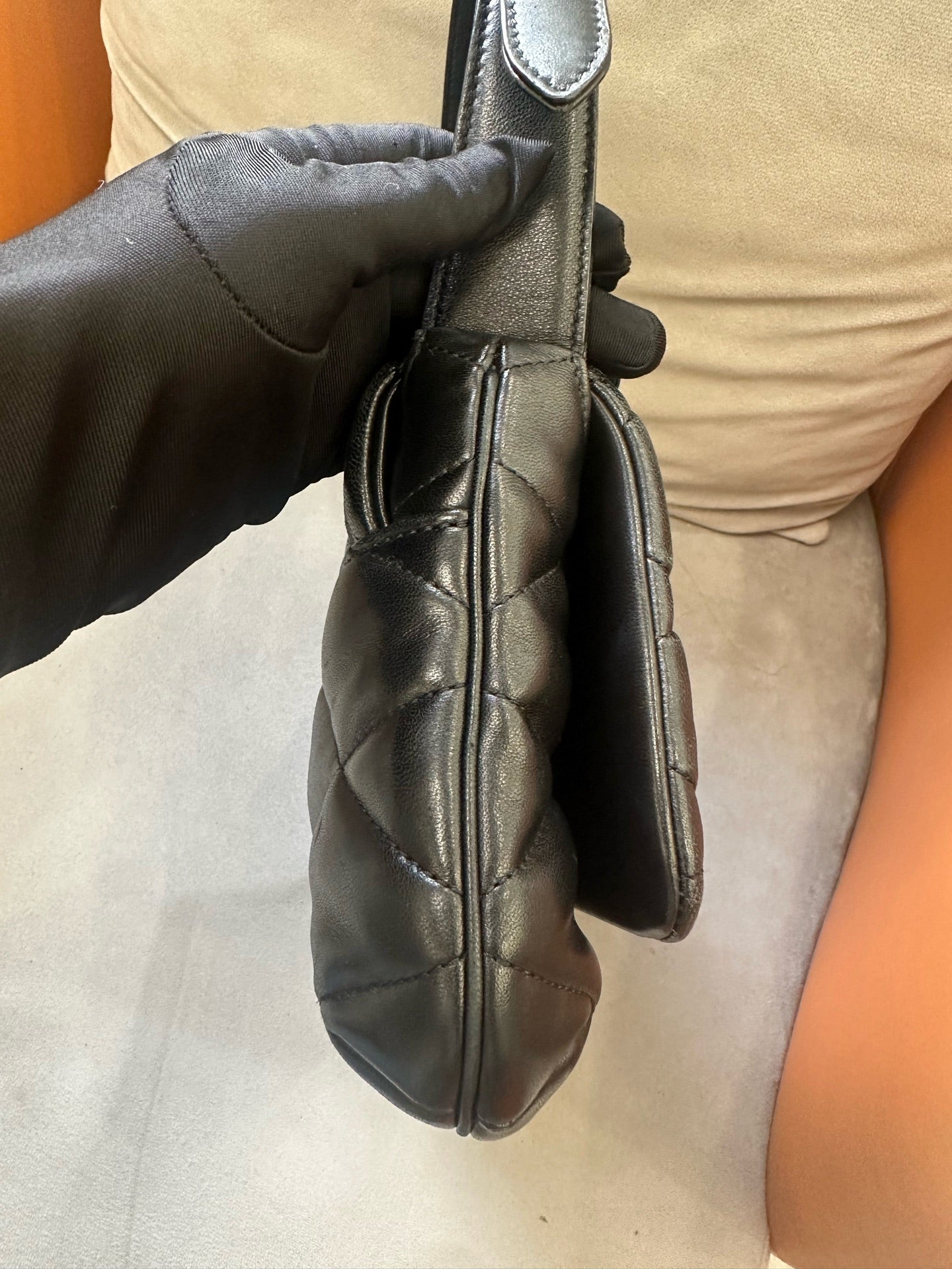 Saint Laurent - LE57 - Lambskin leather - Black - (Small)
