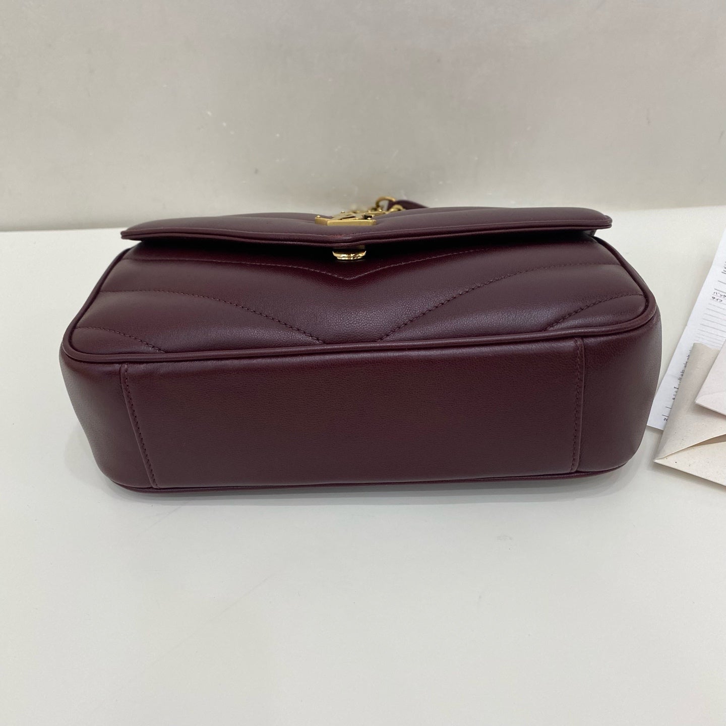 Saint Laurent - Loulou Chain Bag - Leather - Burgundy - (small)