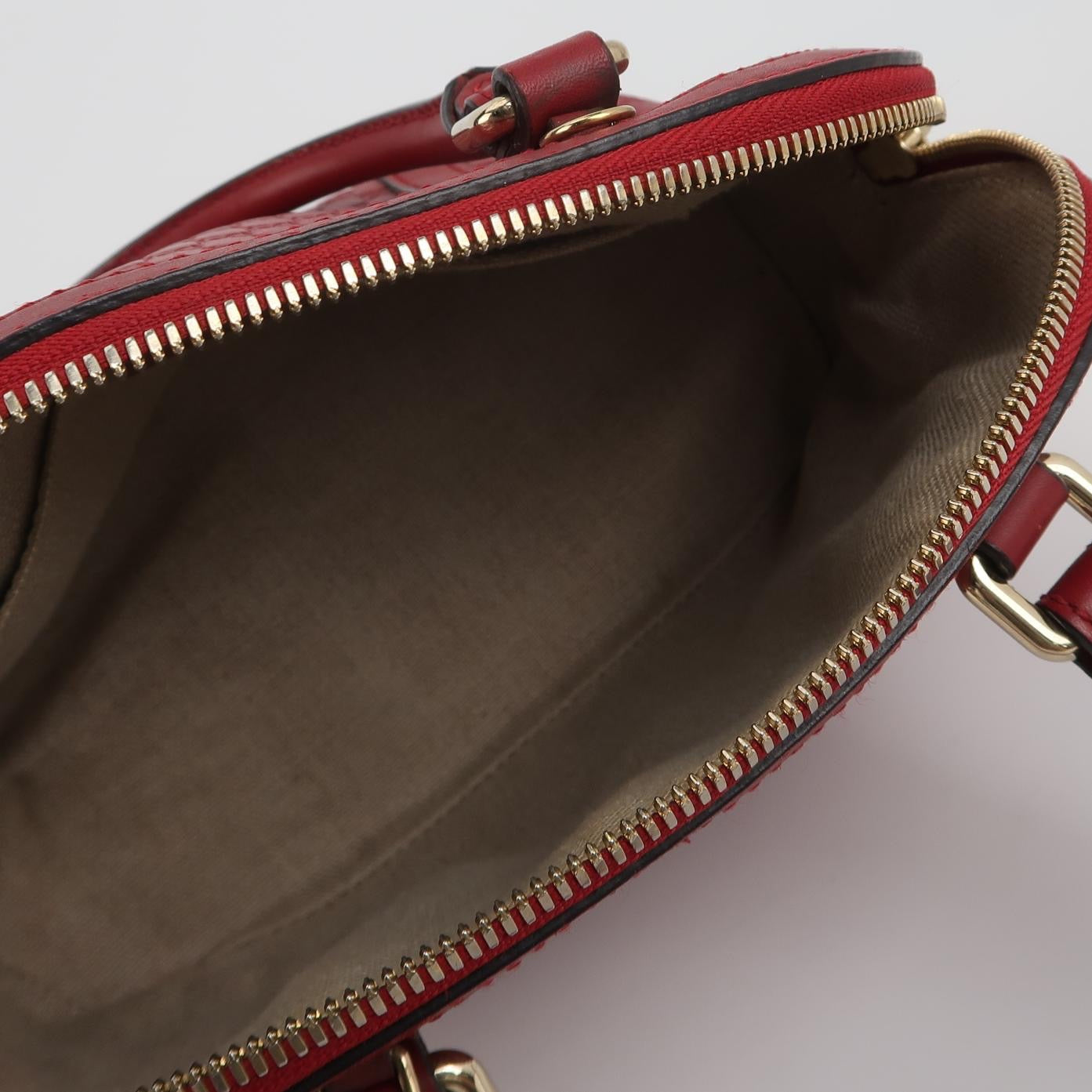 Gucci - Microguccissima Dome Bag (449654) - Leather - Red - (Mini)