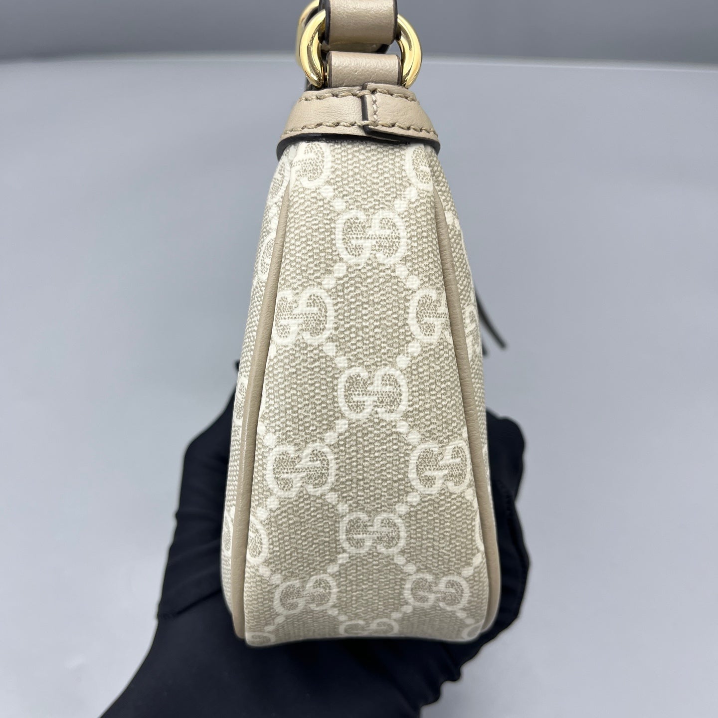 Gucci - Ophidia Shoulder Bag - GG Supreme canvas with leather trim - Beige - (mini)