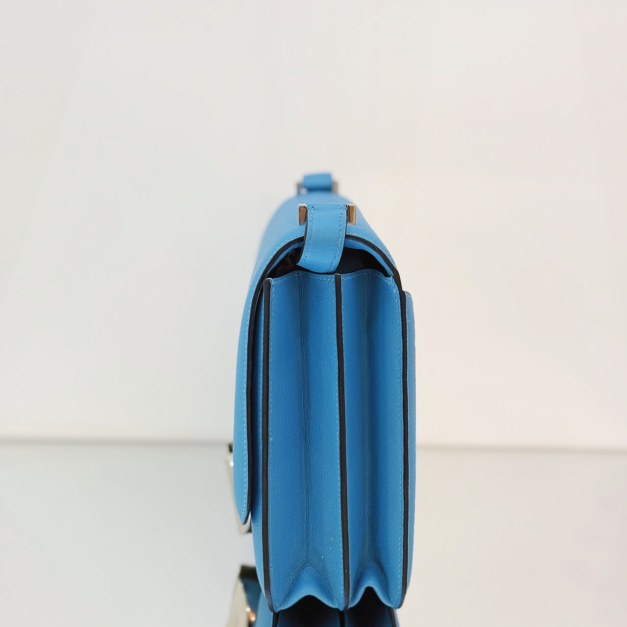 Hermès - Roulis Flap Bag - Evercolor leather - Blue - (Small)