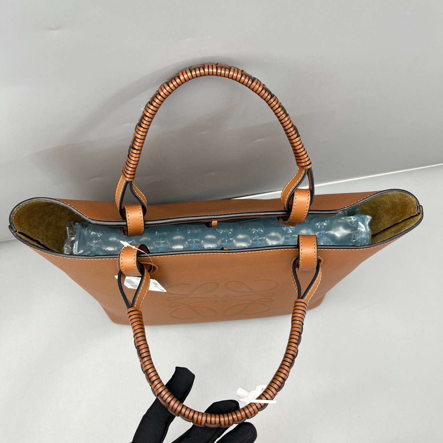 Loewe - Vertical Anagram Tote - Leather - Brown - (medium)