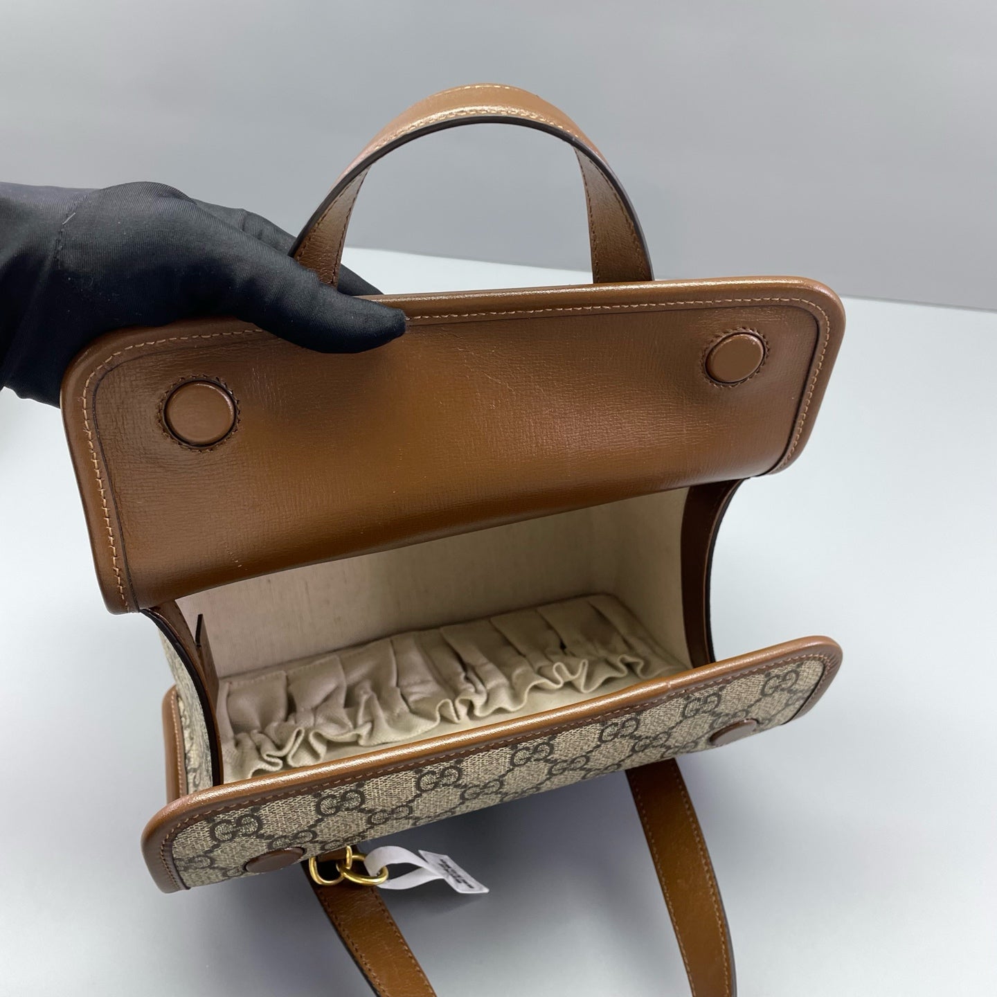 Gucci - Horsebit 1955 - Coated canvas with leather trim - Brown - (mini)