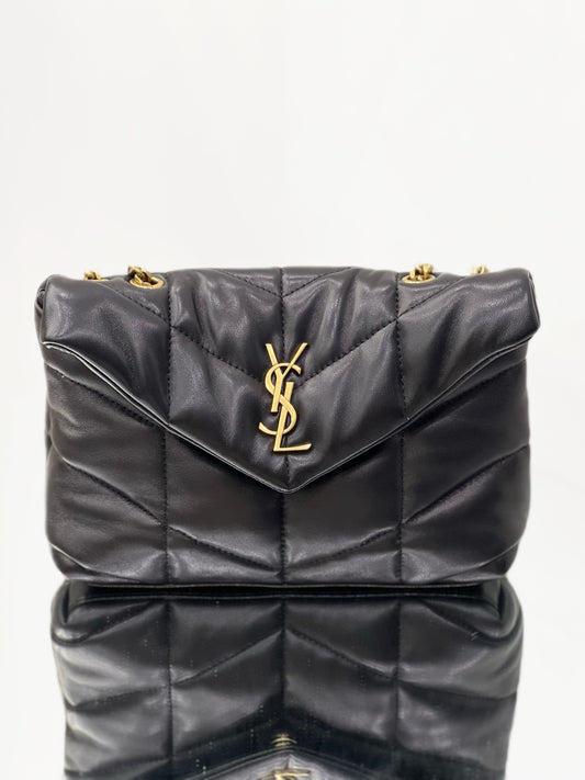 Saint Laurent - Loulou Puffer Mini - Leather - Black - (mini)